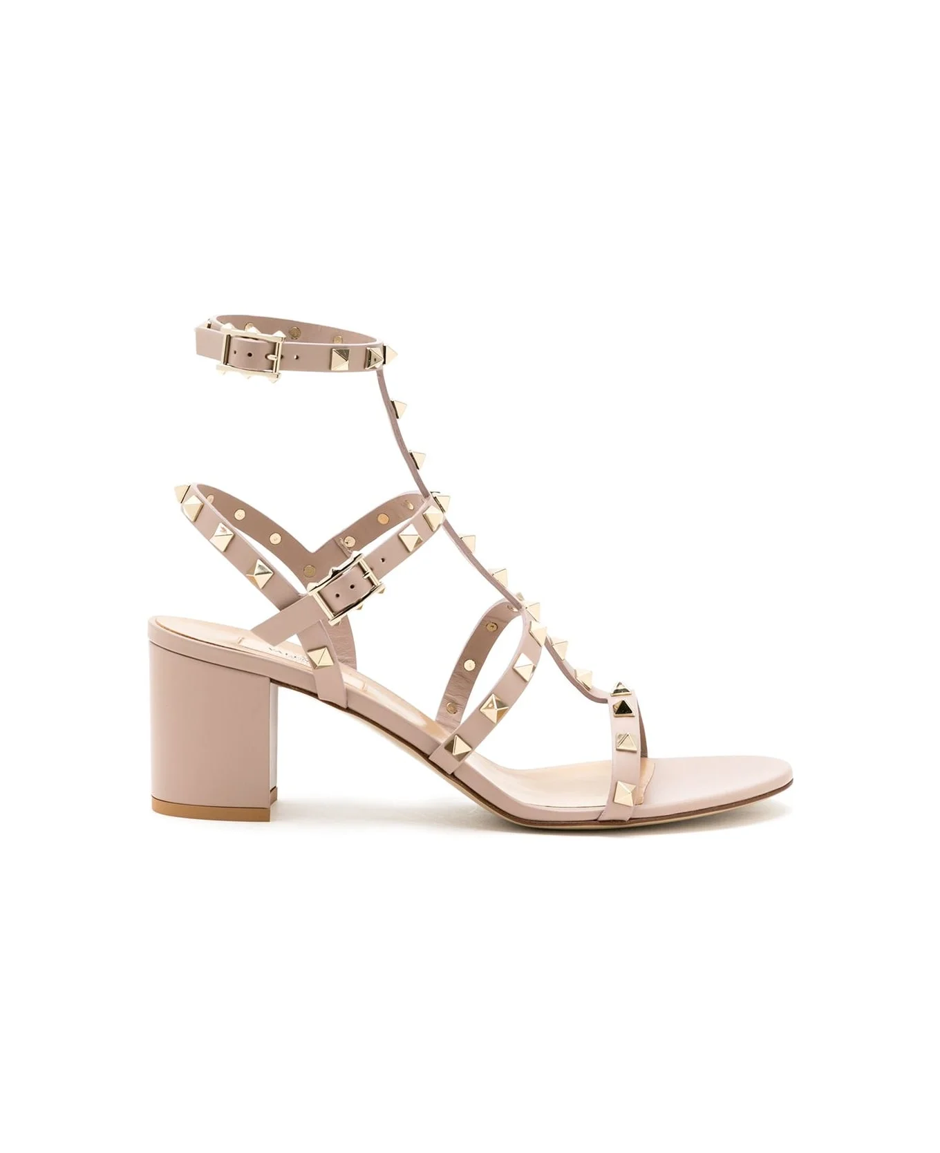 Rockstud Leather Sandals - 1