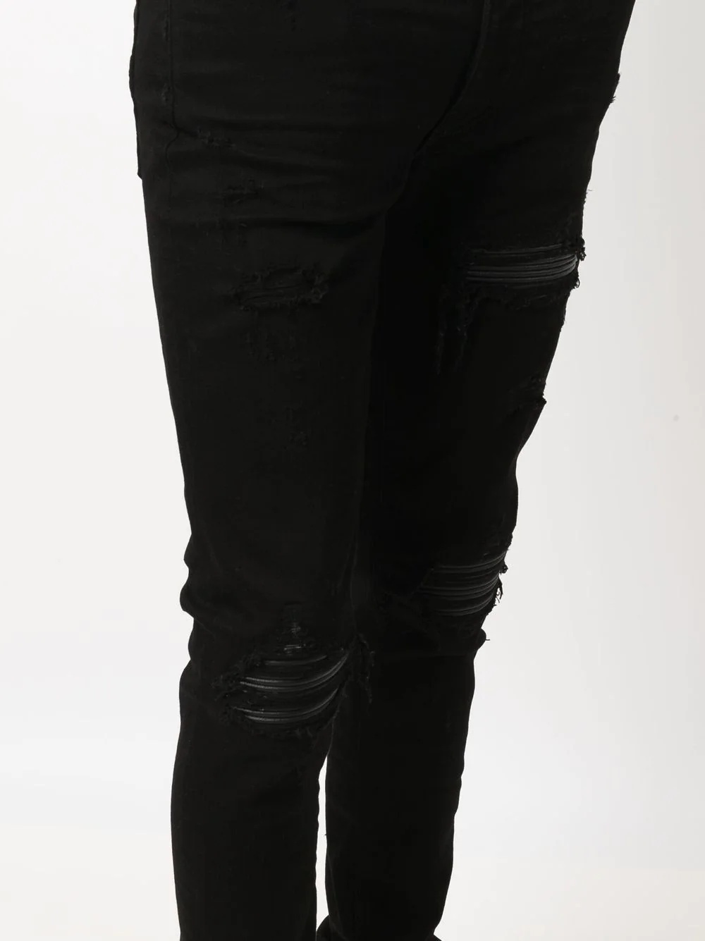 distressed-finish ripped skinny jeans - 5