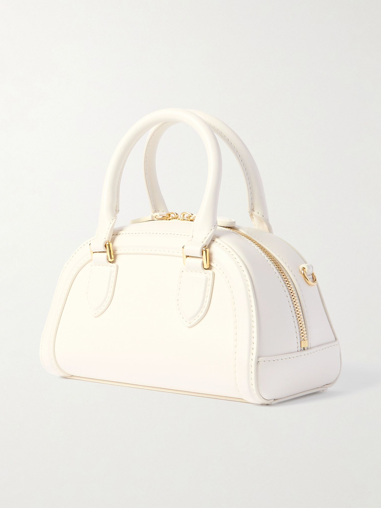 Birdee Boston mini leather tote Ivory - 3