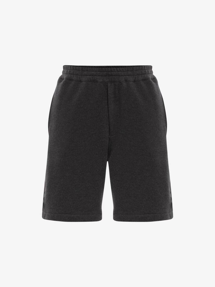 Selvedge Logo Tape Detail Shorts in Charcoal - 1