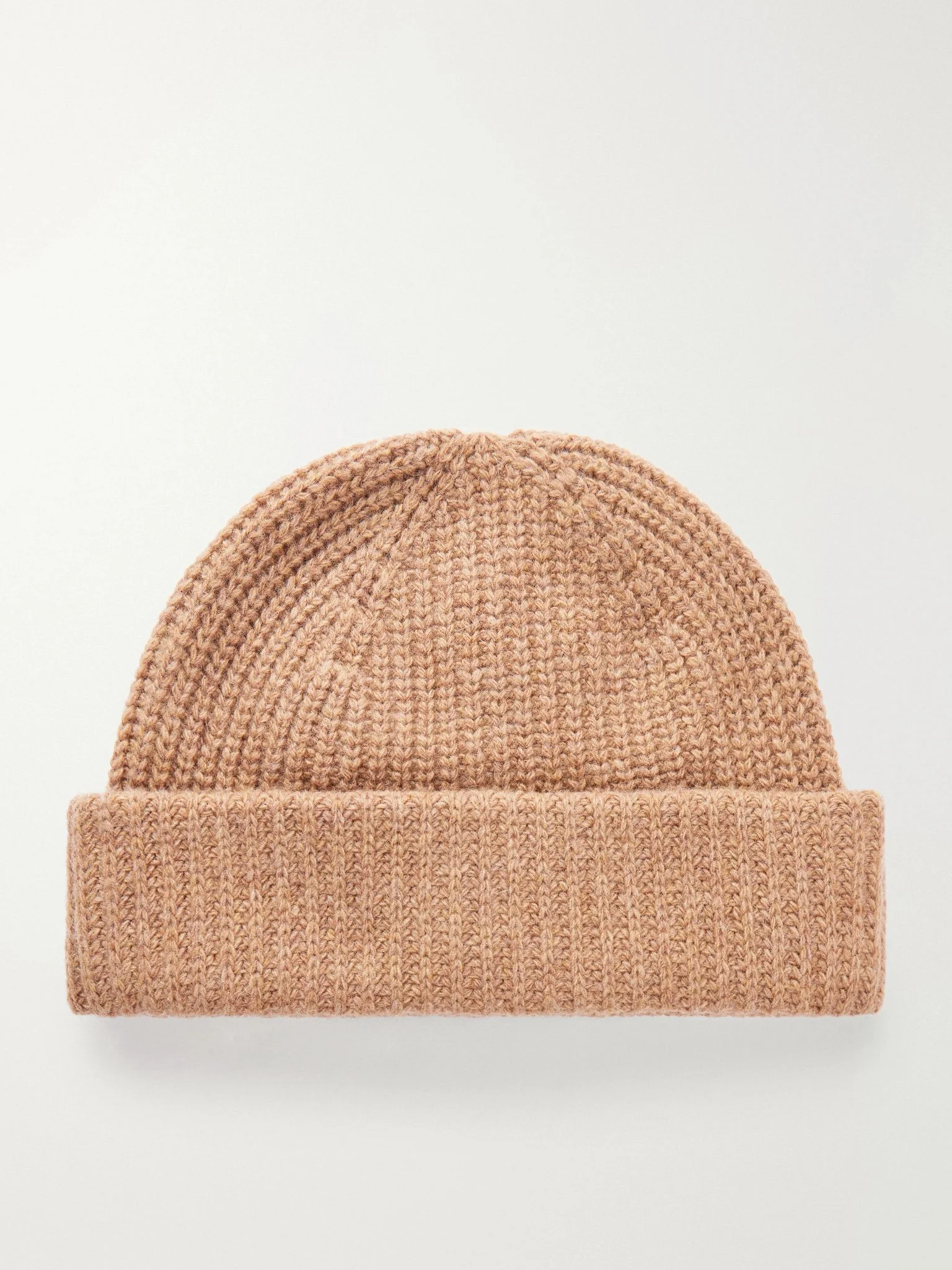 Sailor 6650 Ribbed Wool-Blend Beanie Beige - 1