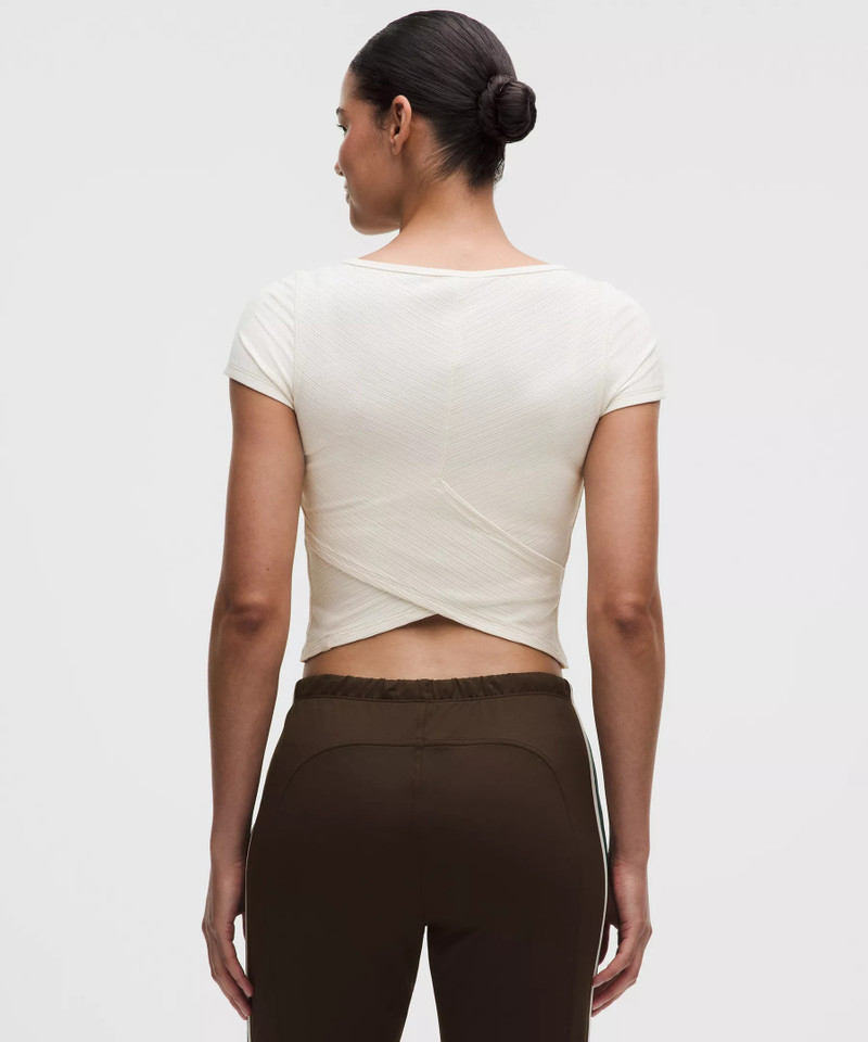 Hold Tight Micro-Rib Cross-Back T-Shirt 3