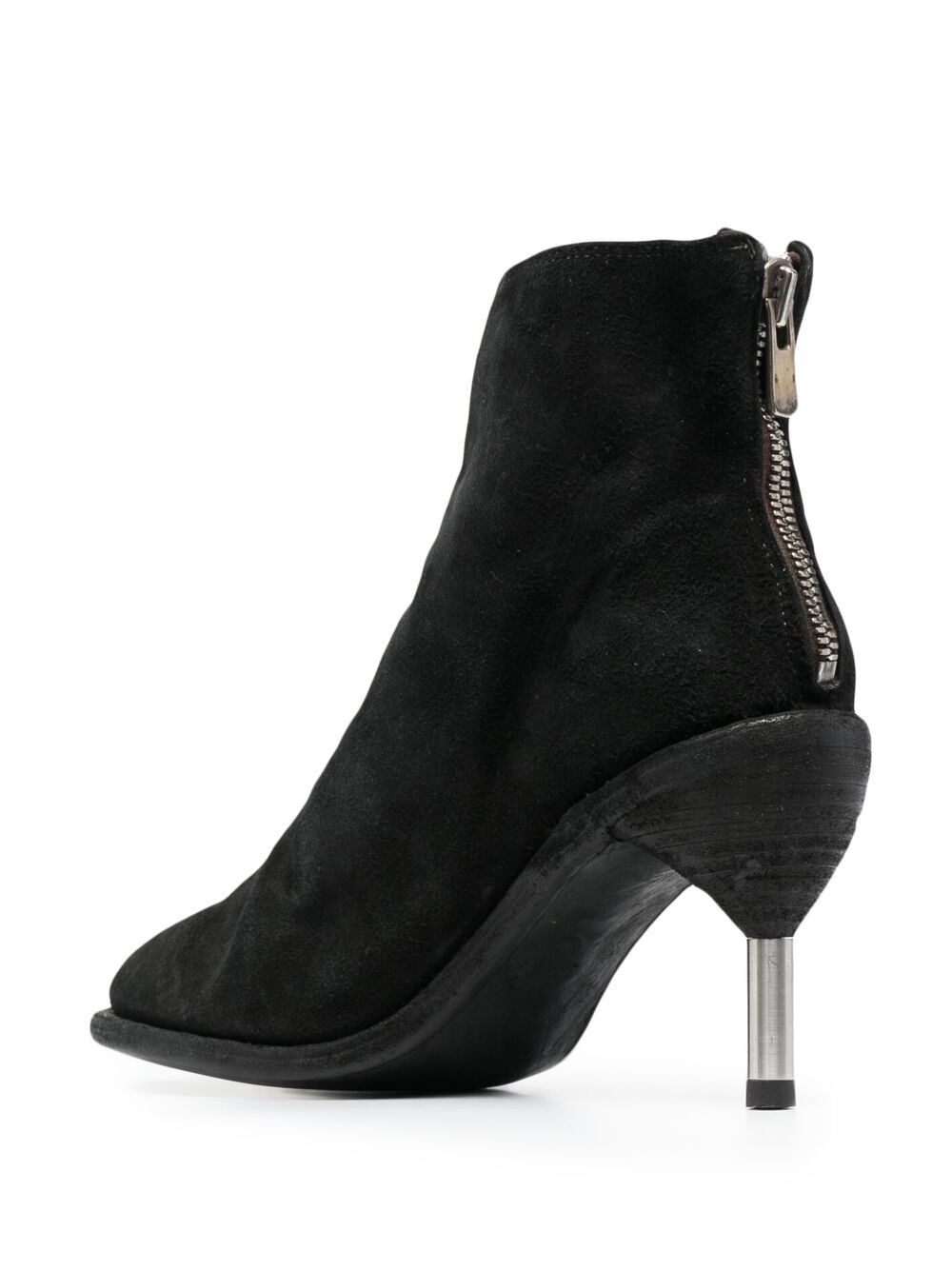 metal-heel suede boots - 3