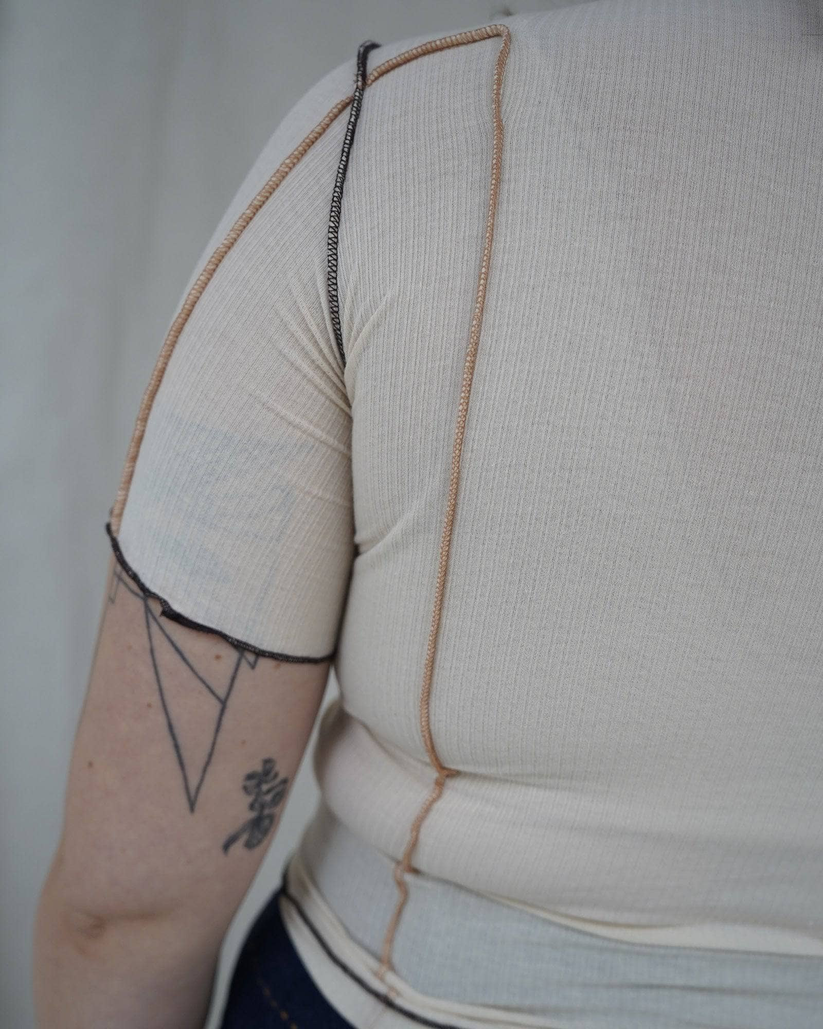 Omato 3/4 Tee Shirt - Fine Organic Cotton Rib - 4