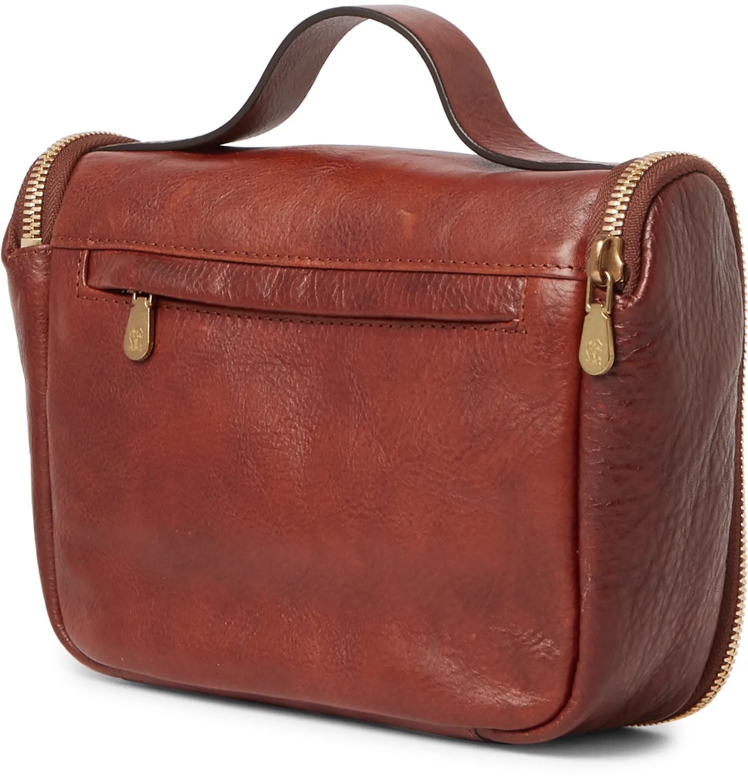 Burnished Full-Grain Leather Wash Bag - 3