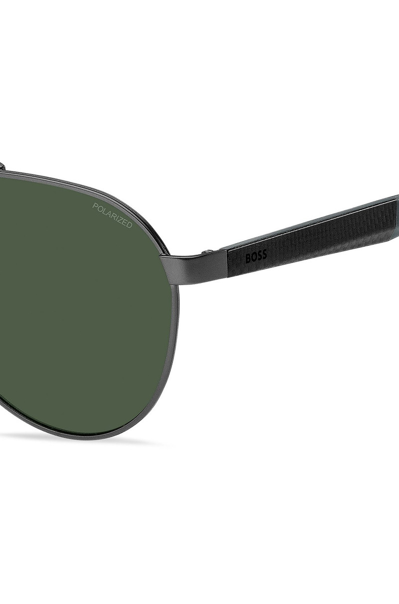 BOSS DOUBLE-BRIDGE SUNGLASSES WITH GREEN-SHADED LENSES outlook