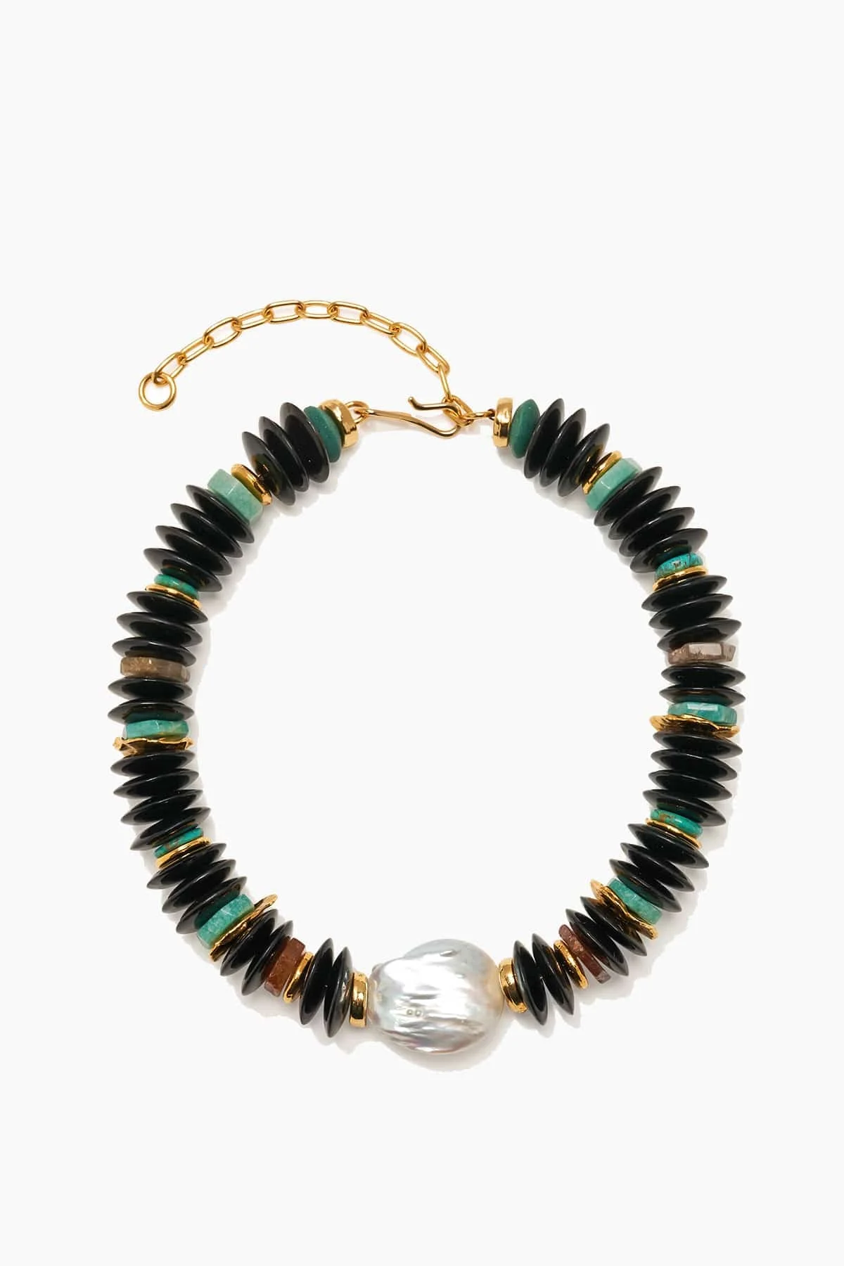 Milano Pearl Necklace in Horn Multi - 1