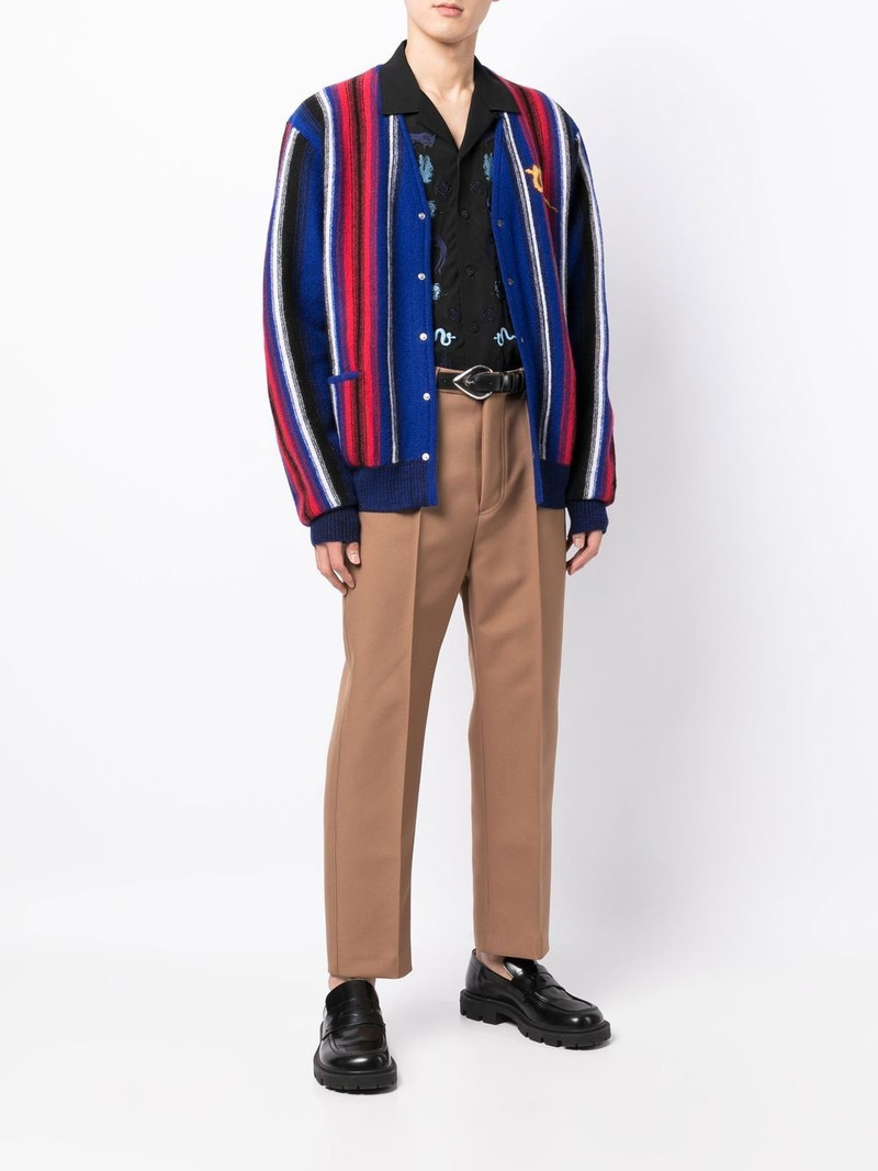 TOGA VIRILIS INTARSIA-KNIT V-NECK CARDIGAN outlook