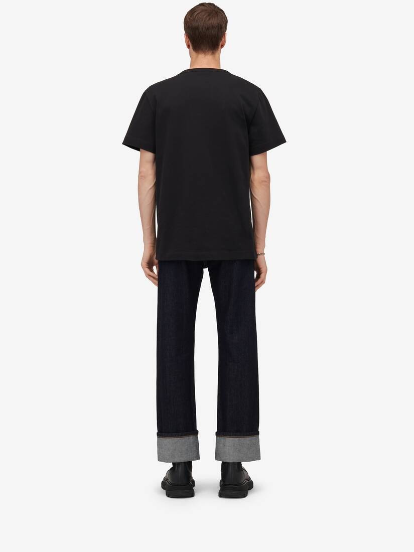 Men's Half Seal Logo T-shirt in Black - 4
