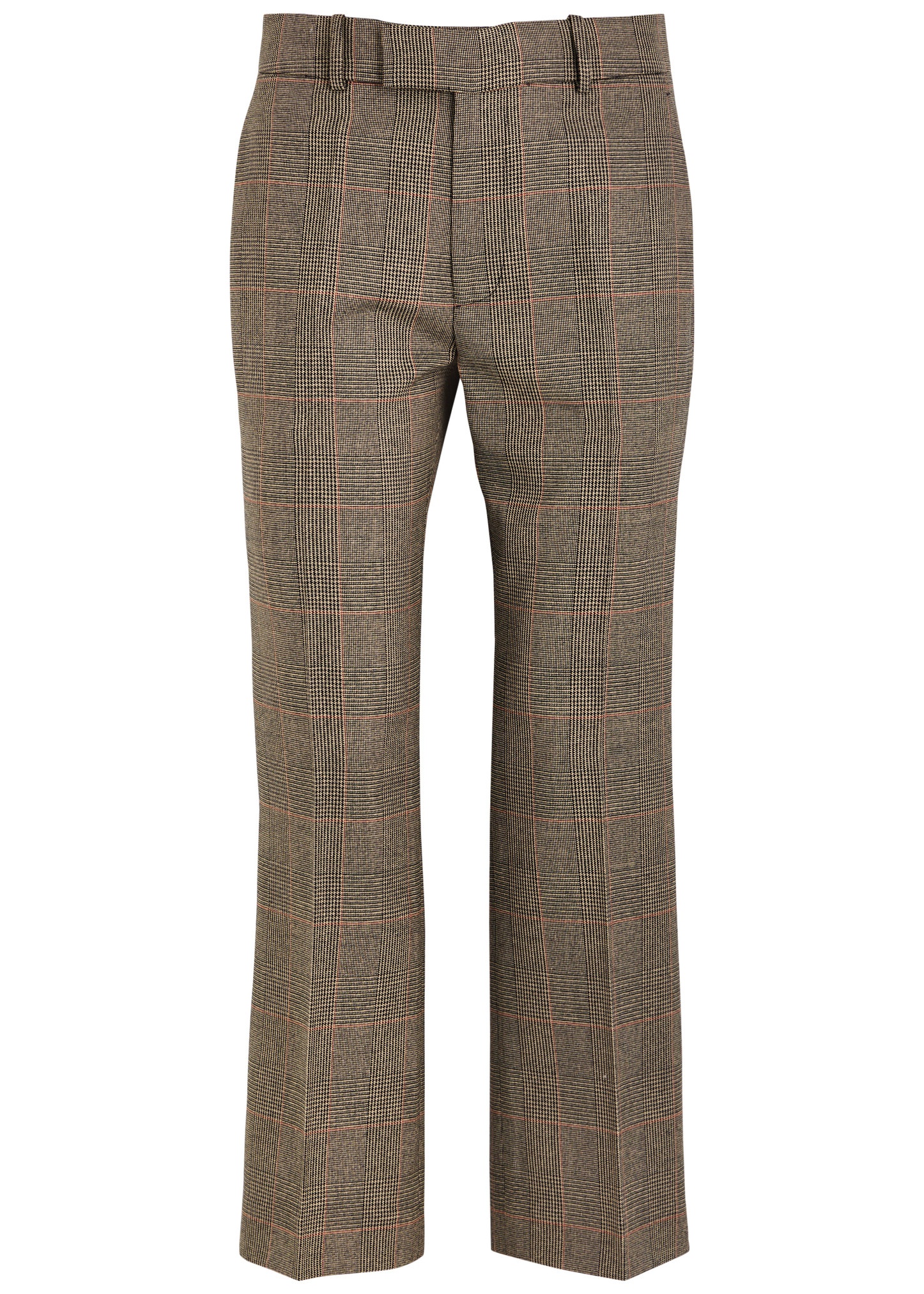 Checked woven trousers - 1