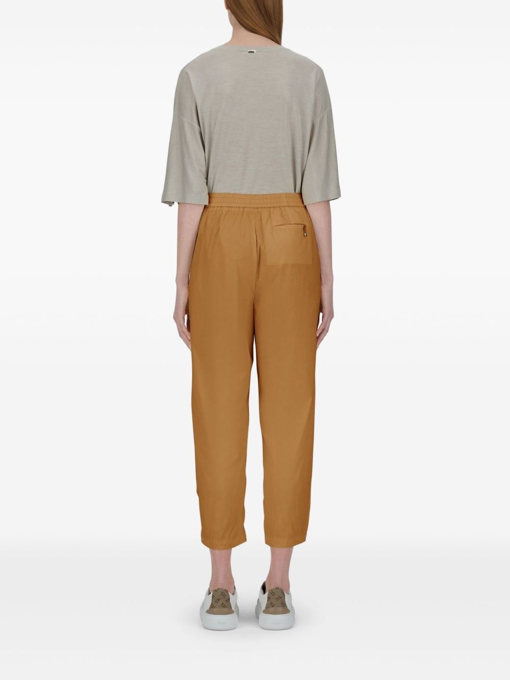 drawstring-fastening trousers - 4
