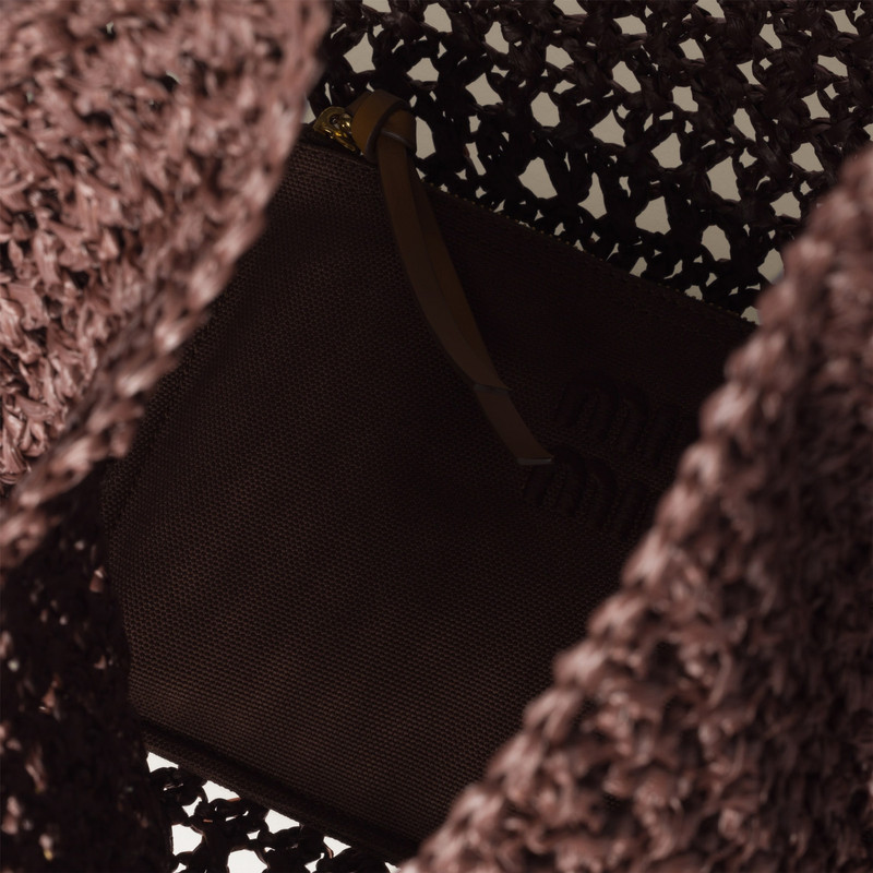 Raffia-effect woven hobo bag 6