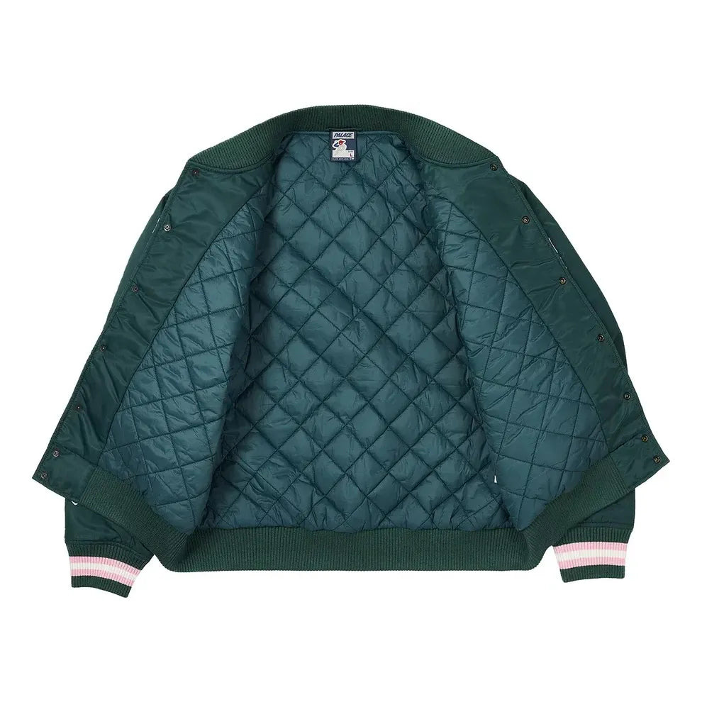 Palace FW23 Satin The Arena Jacket 'Green' P25JK030 - 3
