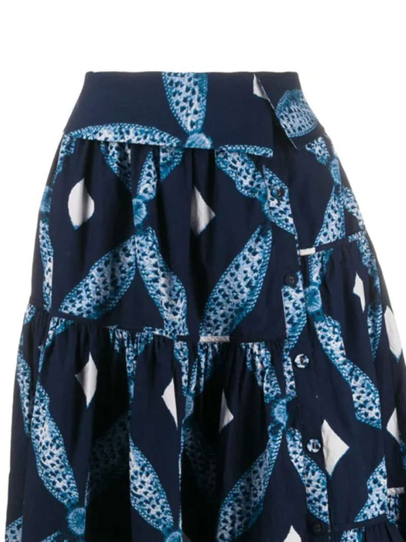 ULLA JOHNSON asymmetric tiered skirt outlook