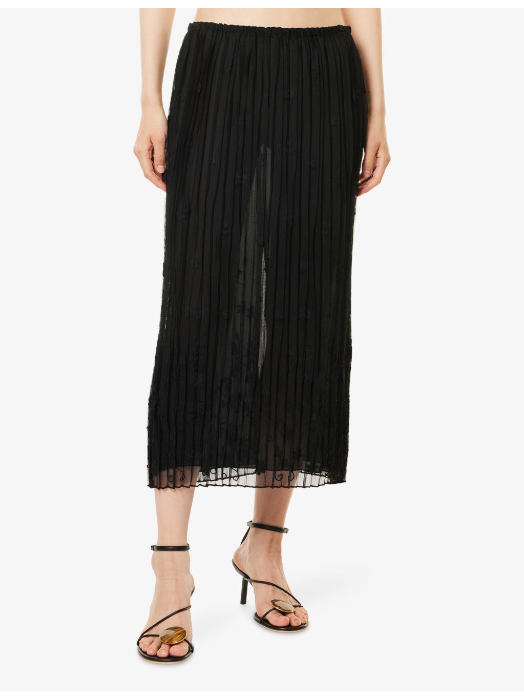 Floral Tulle Maxi Skirt - 3