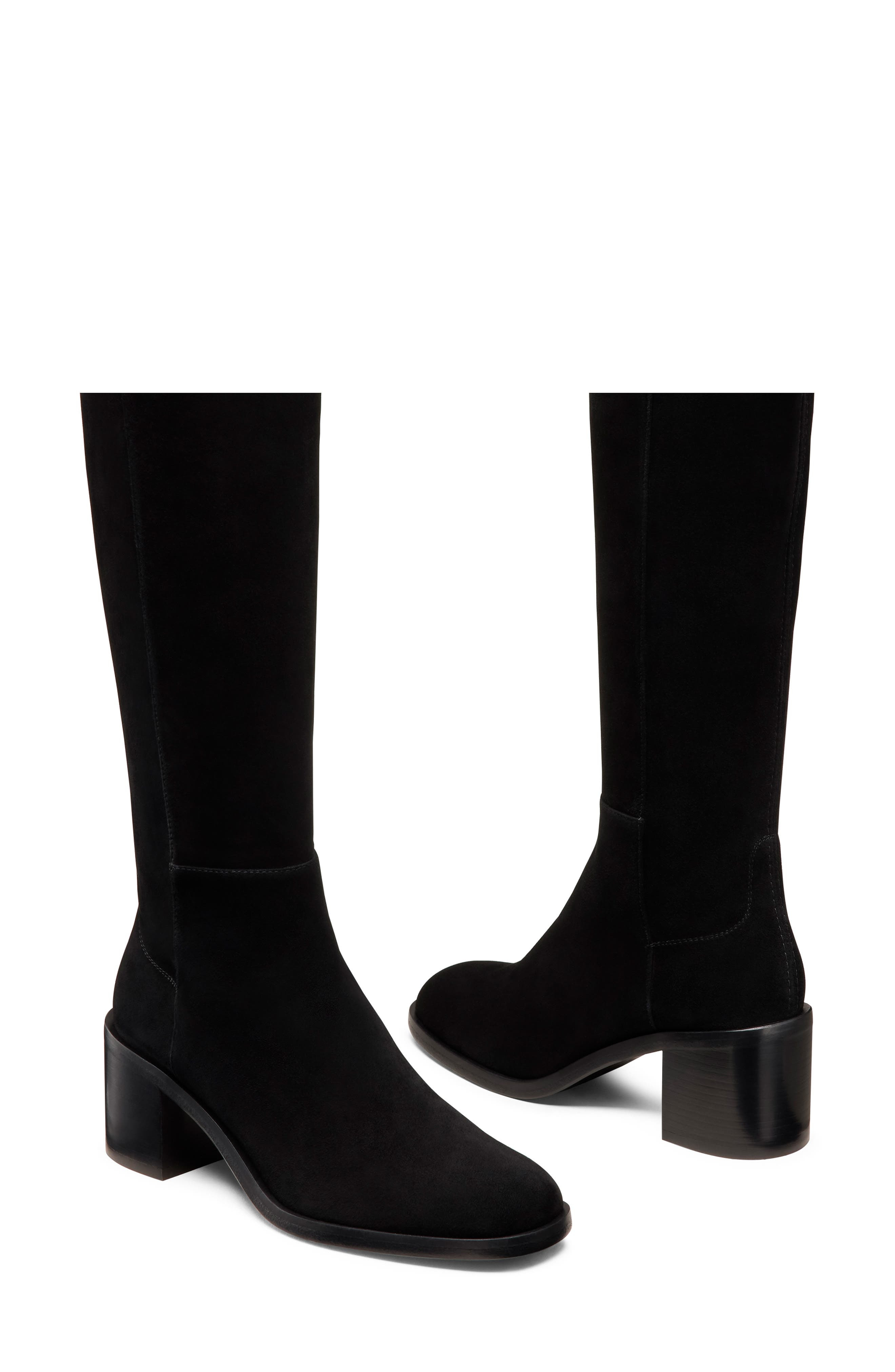 Stuart Weitzman 5050 Finn Boot in Black Suede at Nordstrom - 4