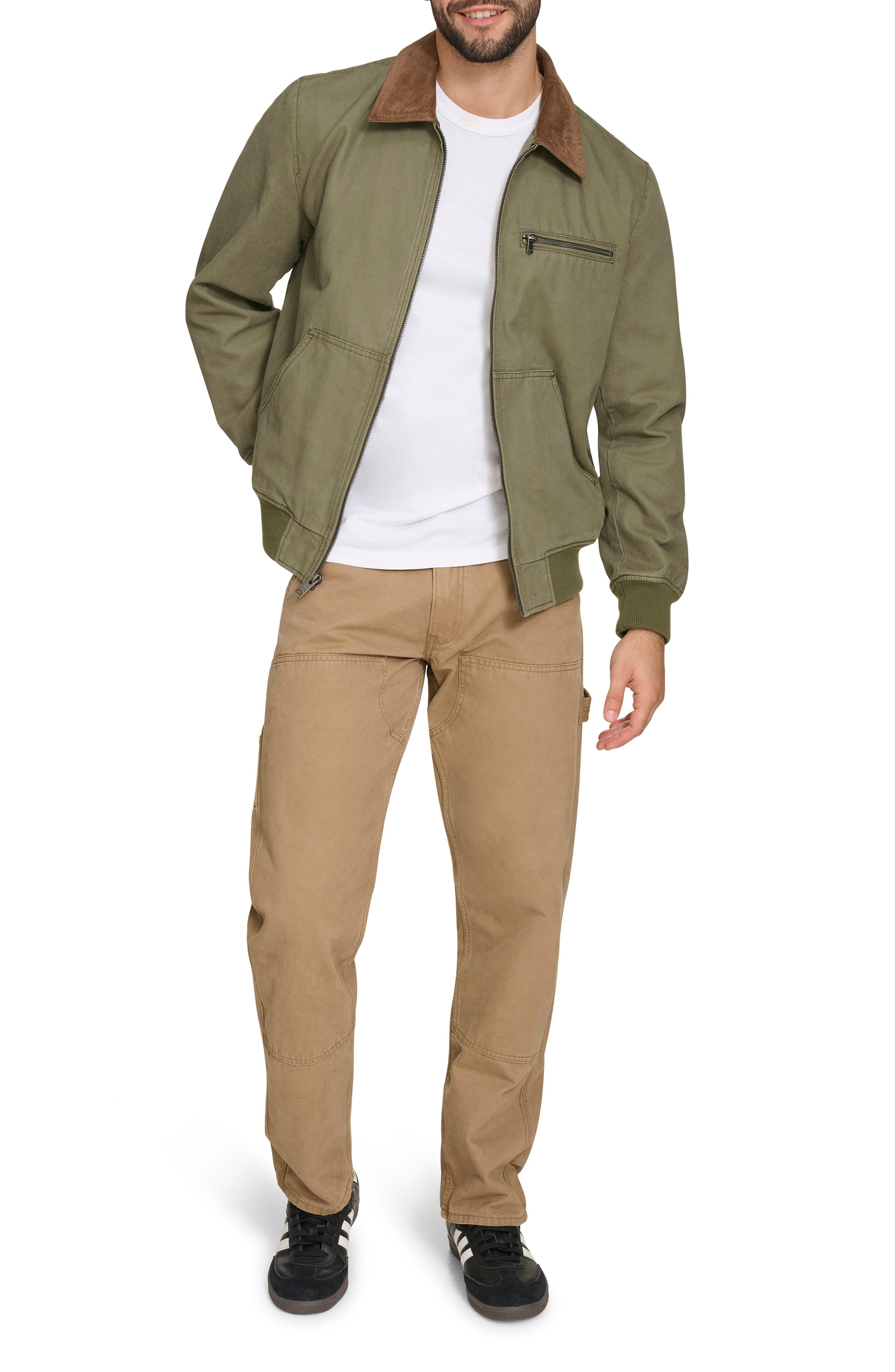 levi's Corduroy Collar Western Twill Bomber Jacket in Grapeleaf at Nordstrom - 6
