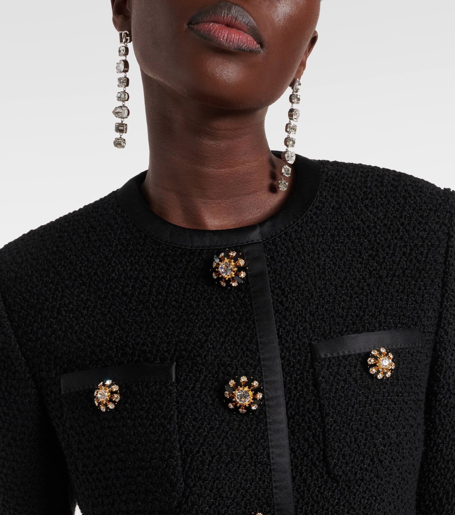Wool and silk-blend tweed jacket - 4