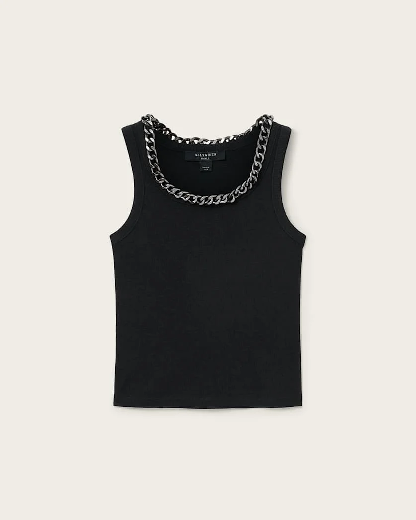LUCY SLEEVELESS SLIM FIT RIBBED TANK TOP - 1