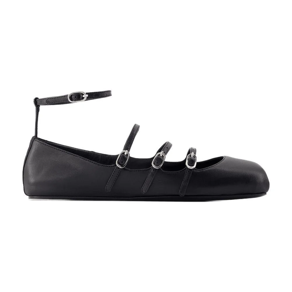 ALEXANDER MCQUEEN LEATHER STRAP BALLET FLATS - 1