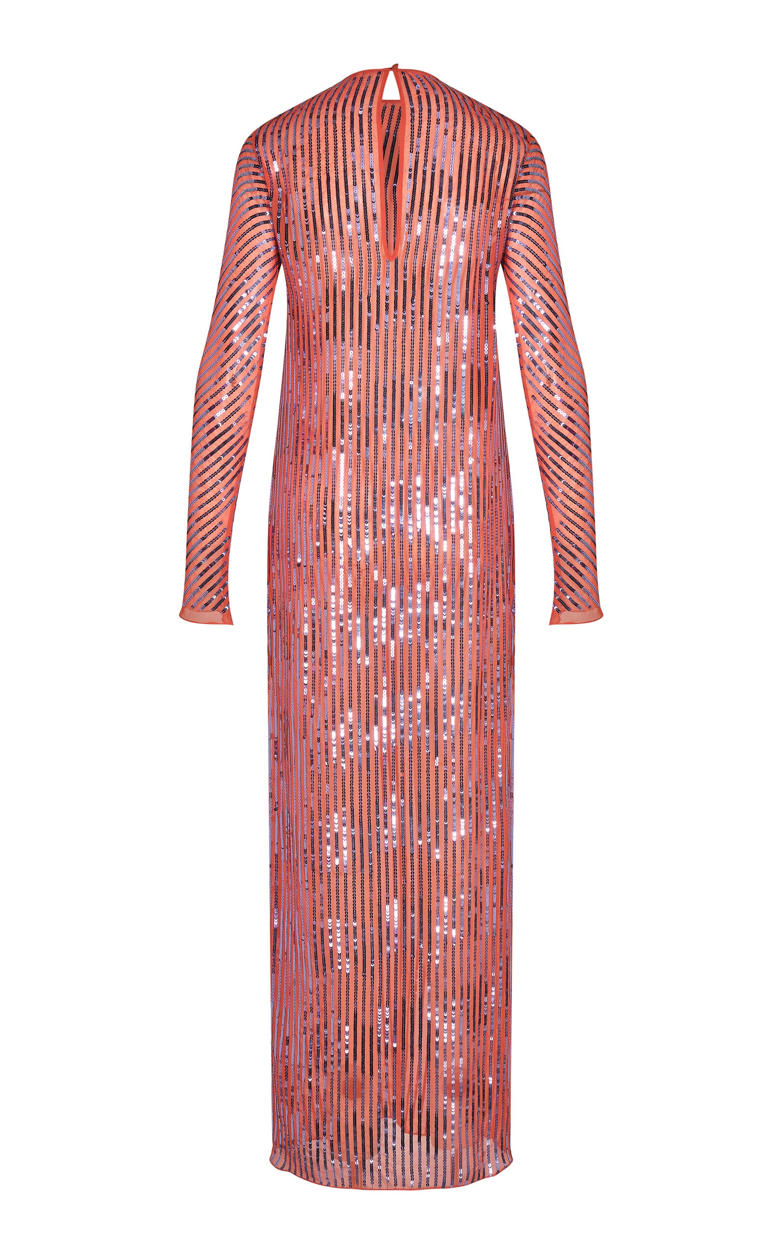 Alquimia En Hilo Sequined Silk Maxi Dress orange - 7