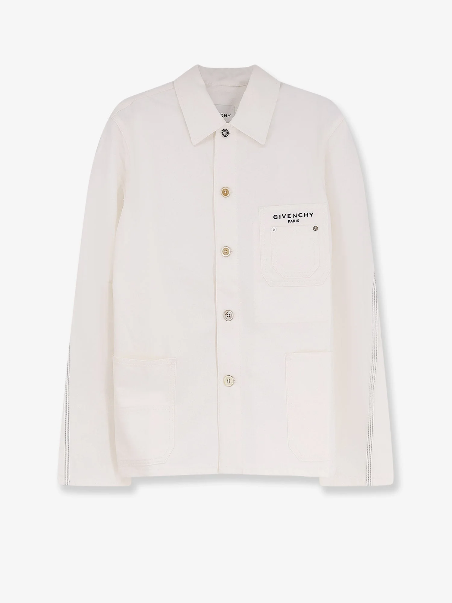 Givenchy Denim Jacket With Iconic Lettering Logo On The Front - 1