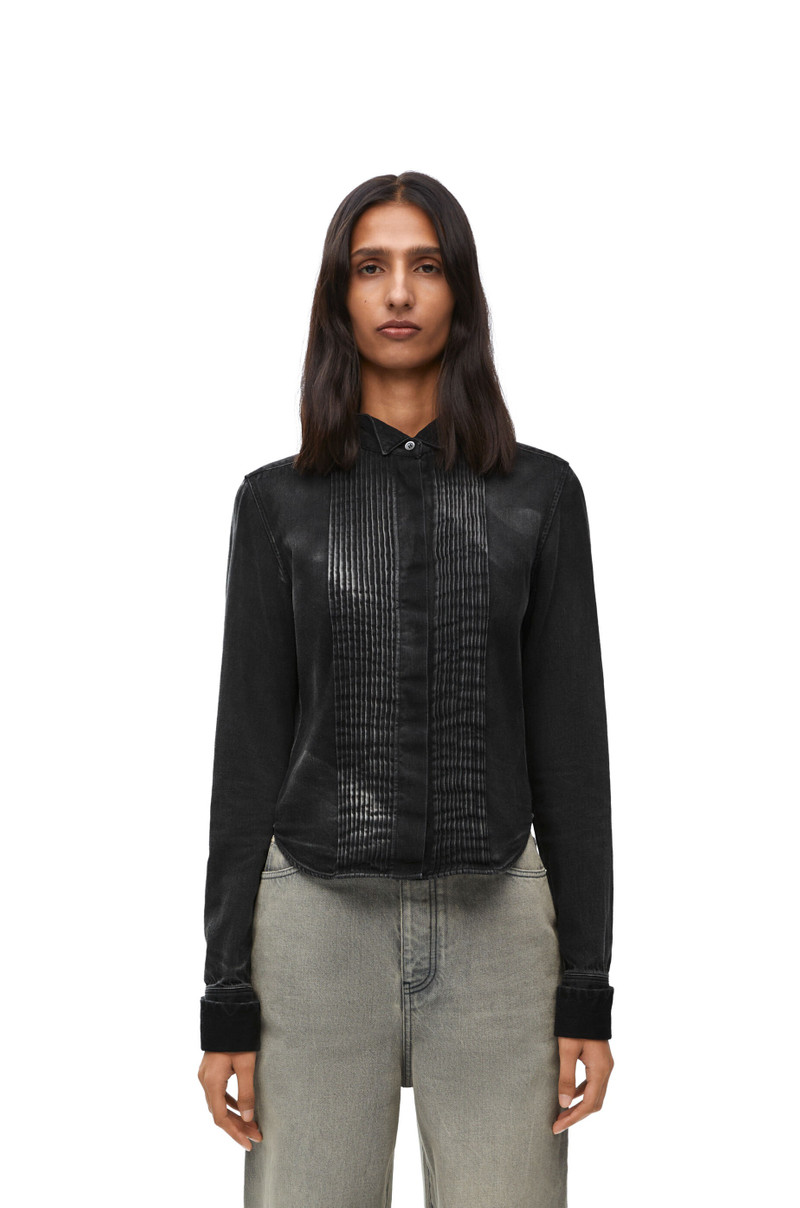 Pleated shirt in denim 3