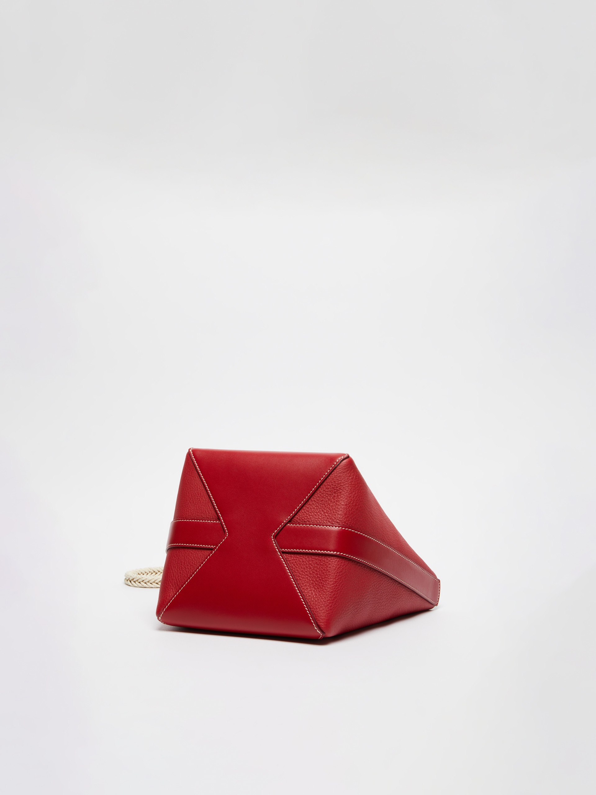MMBUCKETSROPE Small leather bucket bag with rope handle detail - 6