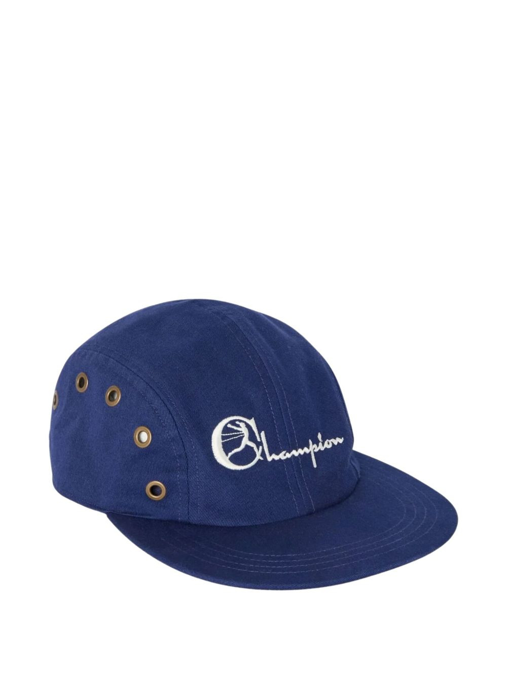 embroidered eyeleted baseball cap - 1