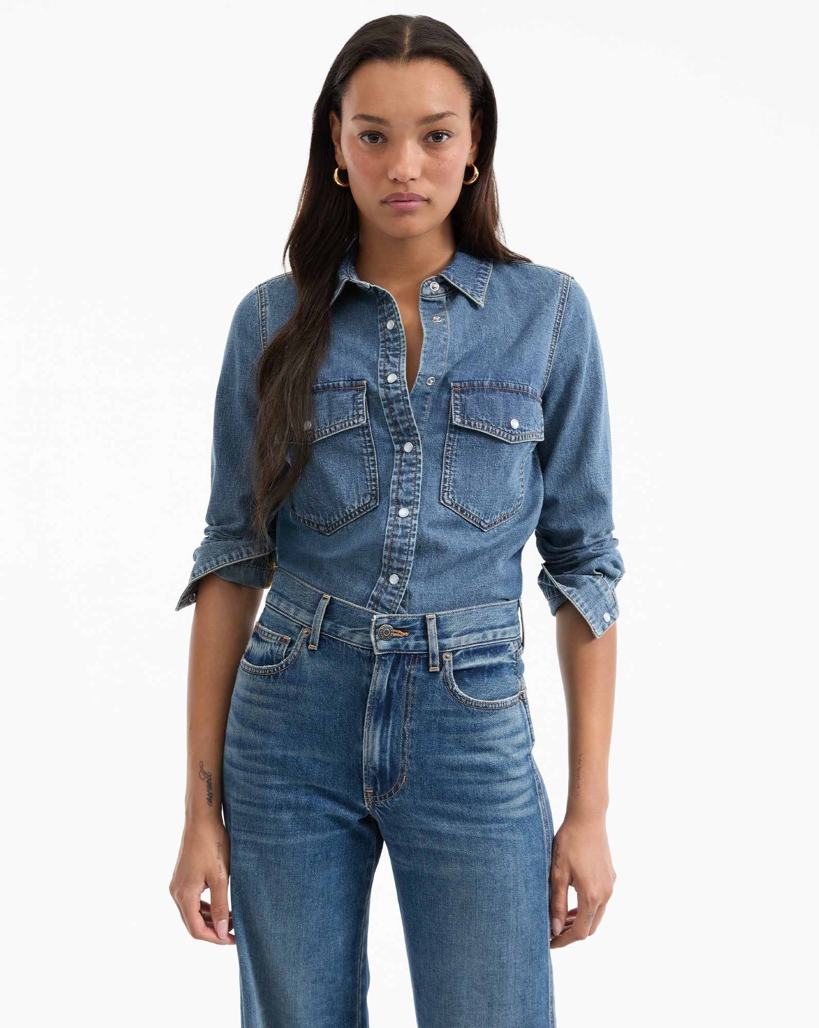 NOAH DENIM BUTTON-DOWN SHIRT - 2