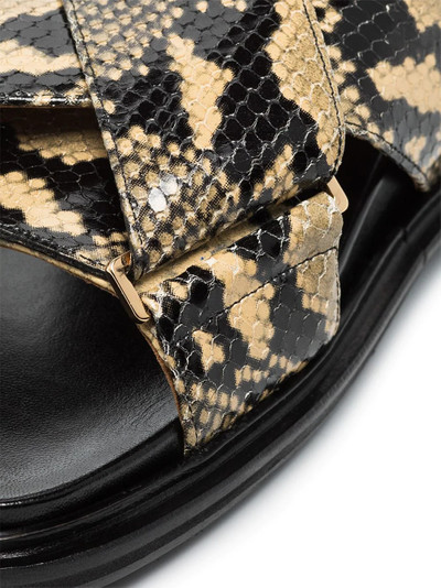 Marni Fussbett snake-print sandals outlook