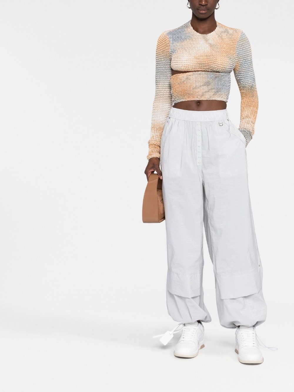 Double tie-dye cut-out top - 2