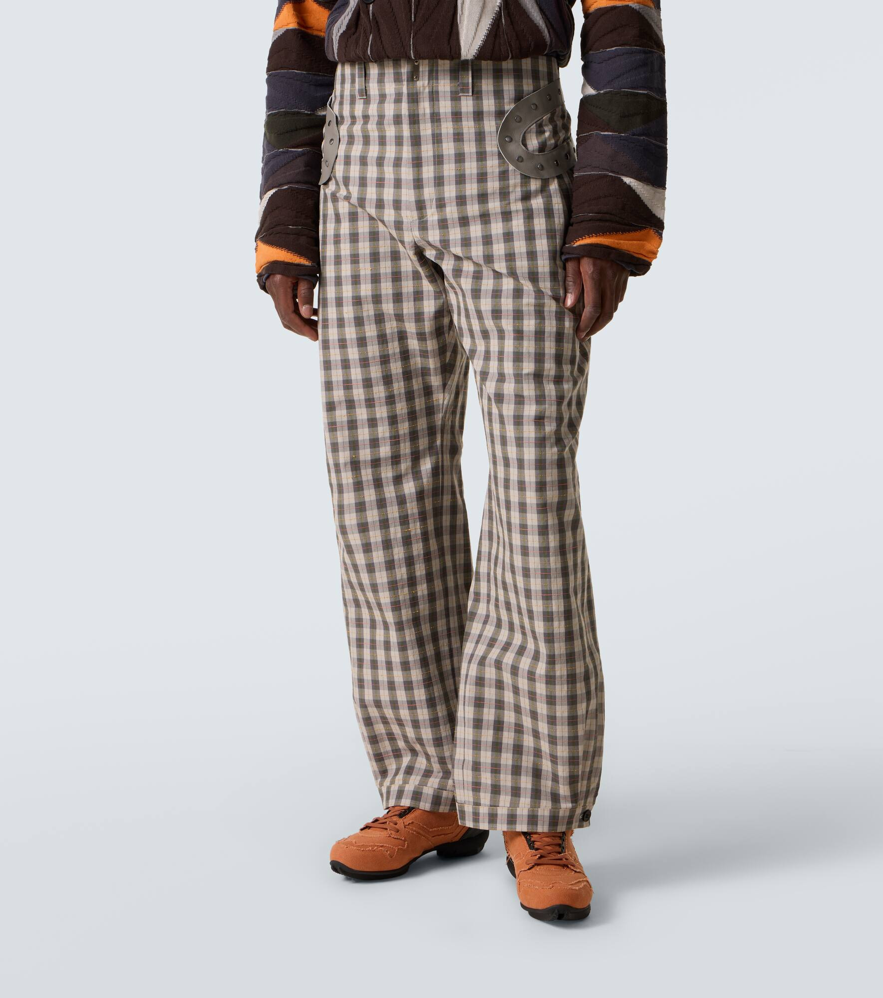 Fitz cotton-blend wide-leg pants - 3
