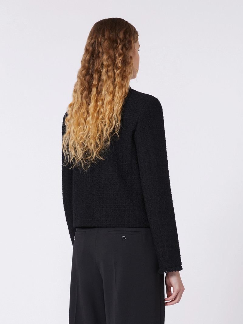 AGAMI Wool-blend crew-neck jacket - BLACK 4