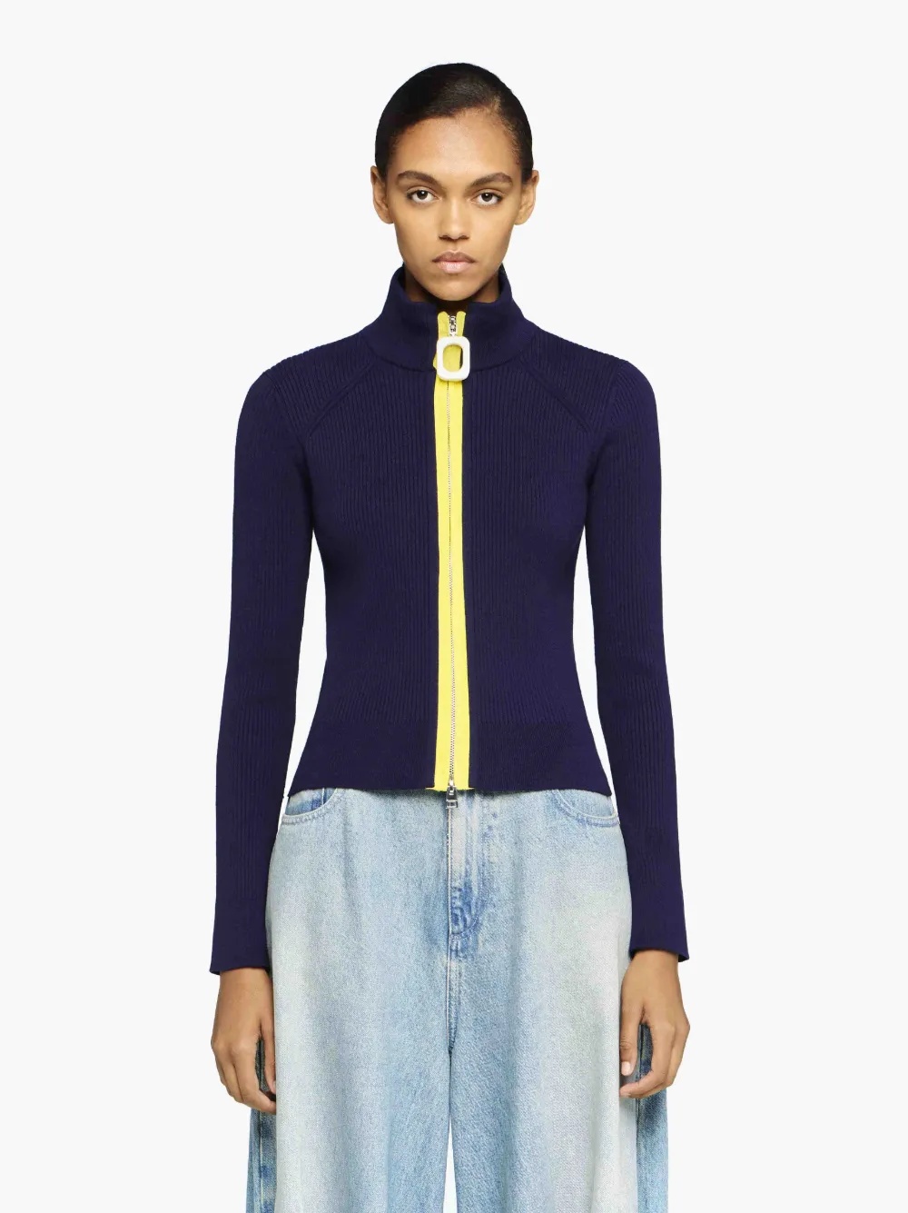 FITTED ZIP UP CARDIGAN - 2
