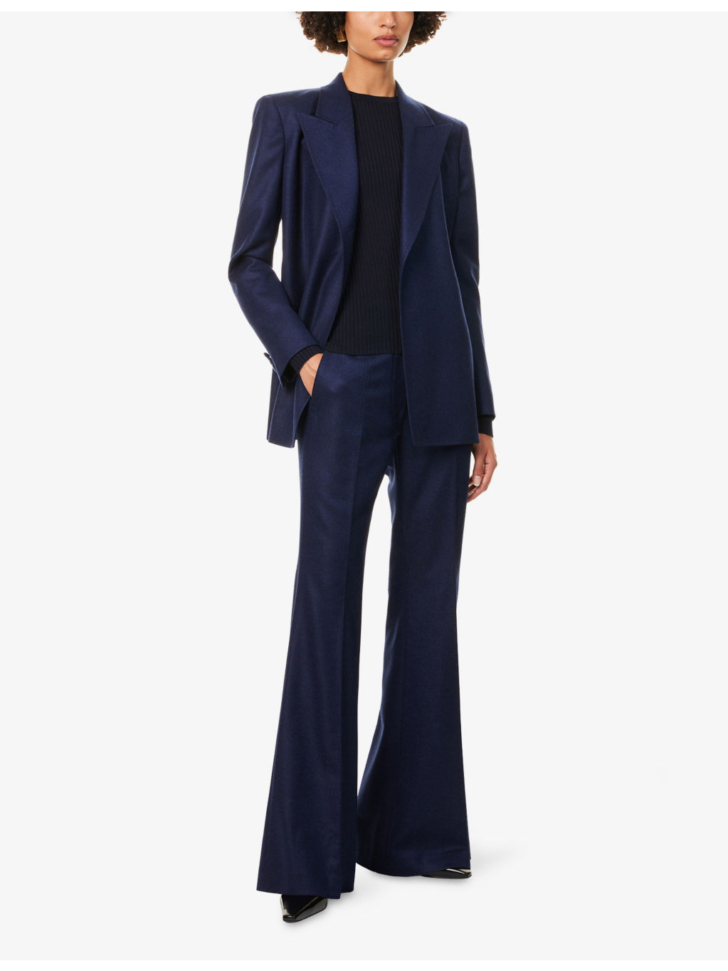 Rhein Flared Wool-Blend Trousers - 2