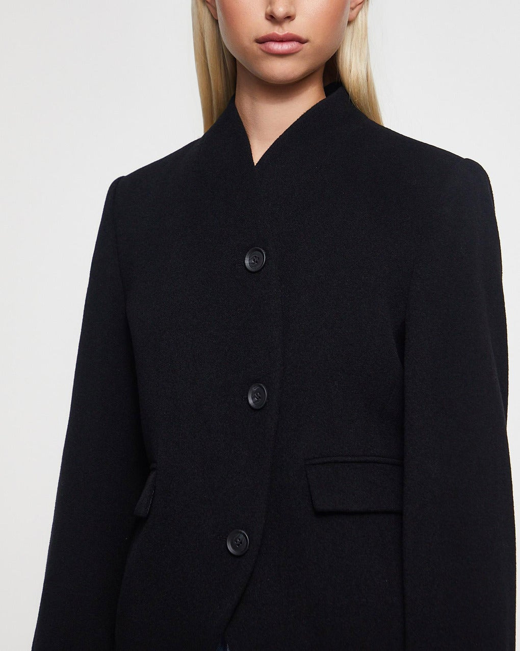 Jacket Short Curved Black - 5