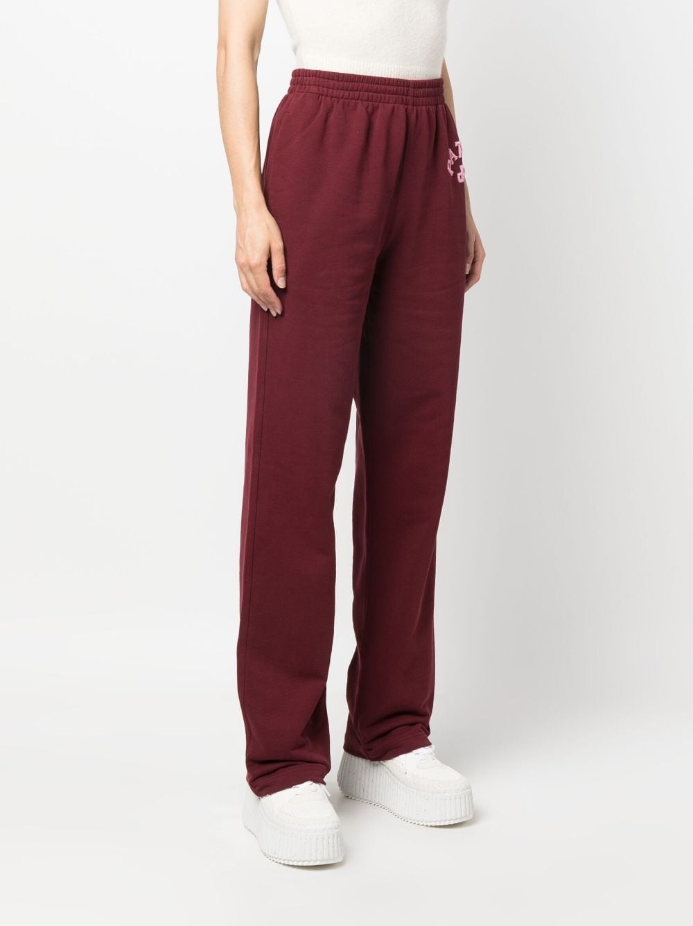 appliquÃ©-logo organic cotton track pants - 3