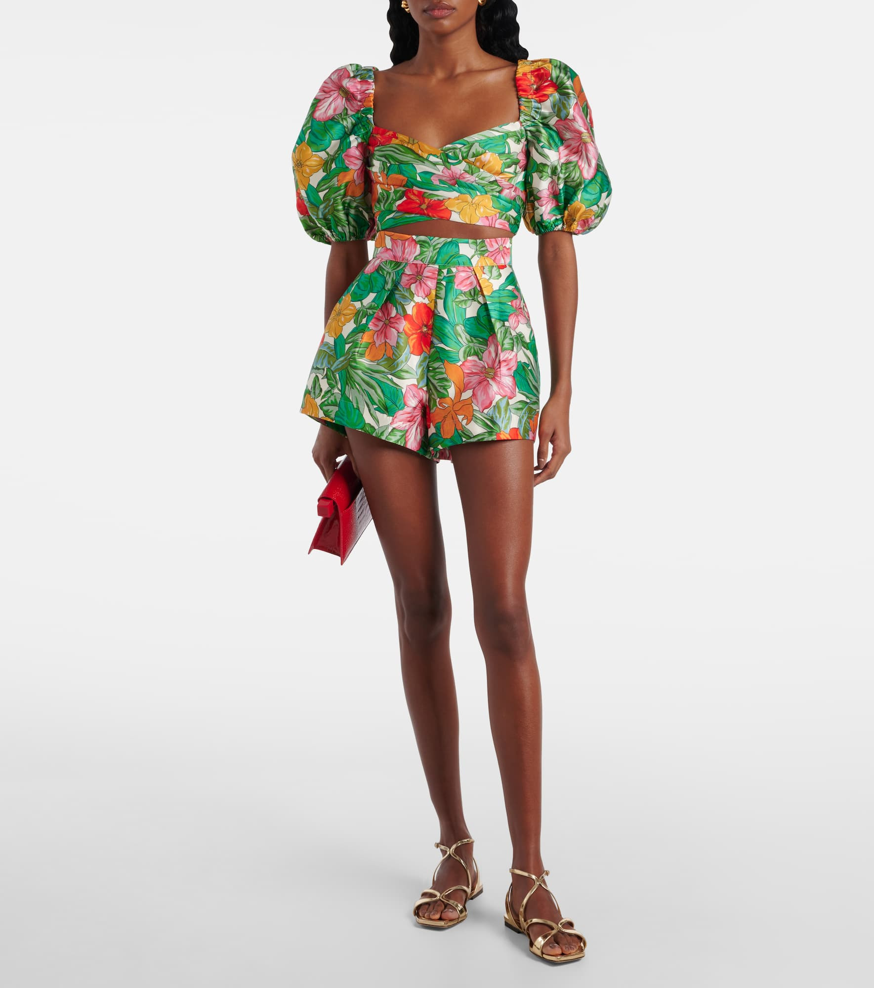 Amelia printed high-rise shorts - 2