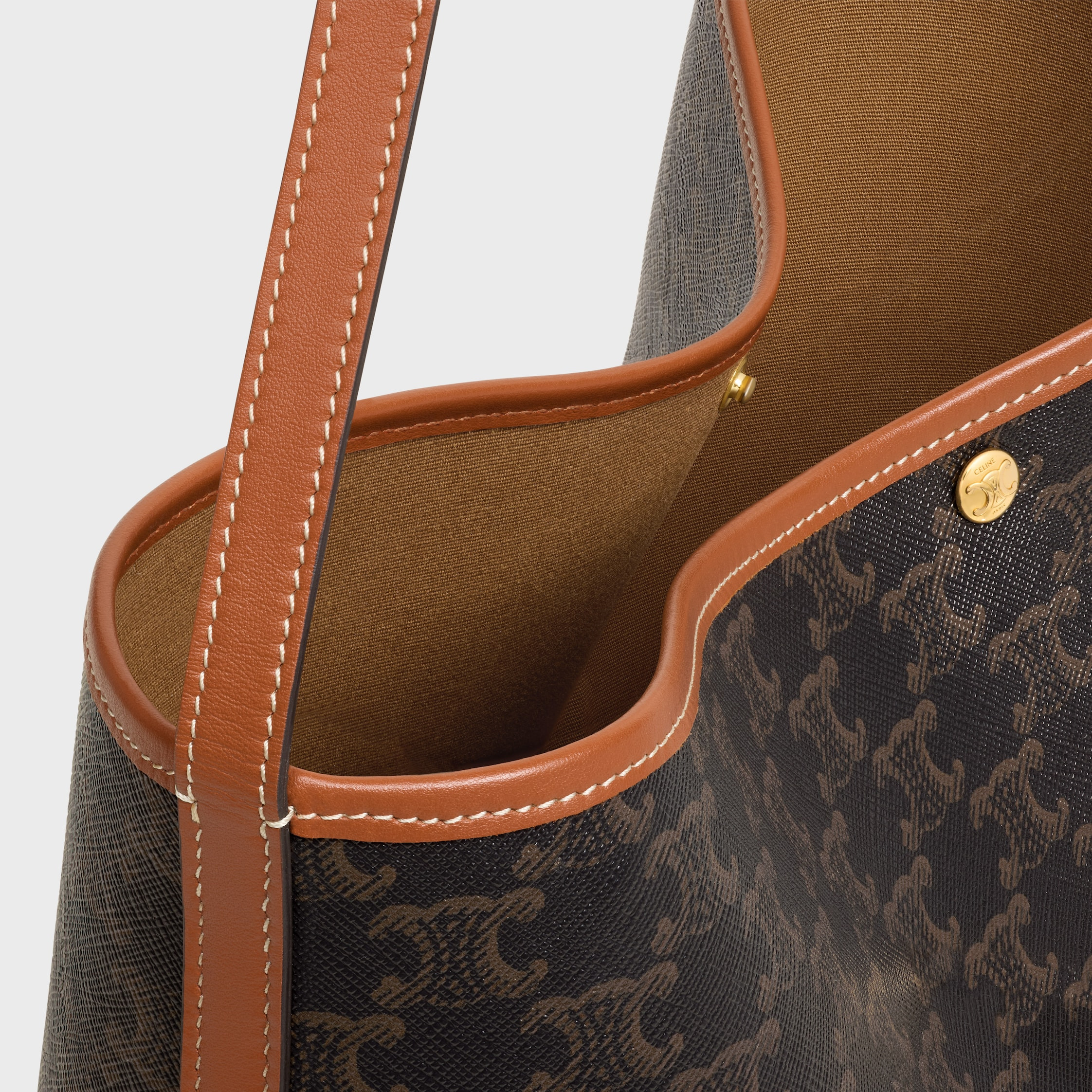 SOFT SHOPPER BAG IN Triomphe Canvas and Calfskin - 5