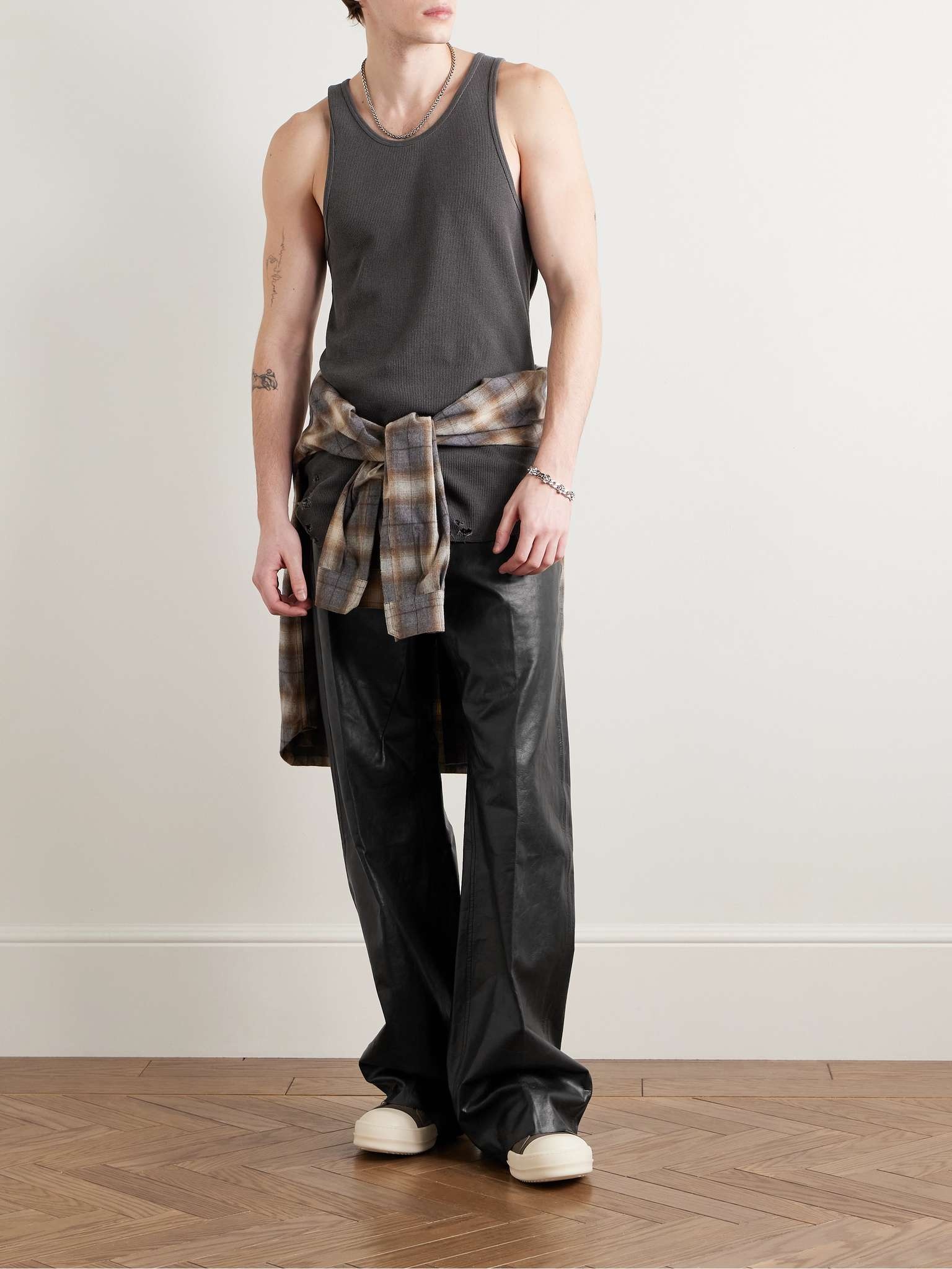 Geth Wide-Leg Leather Trousers - 2