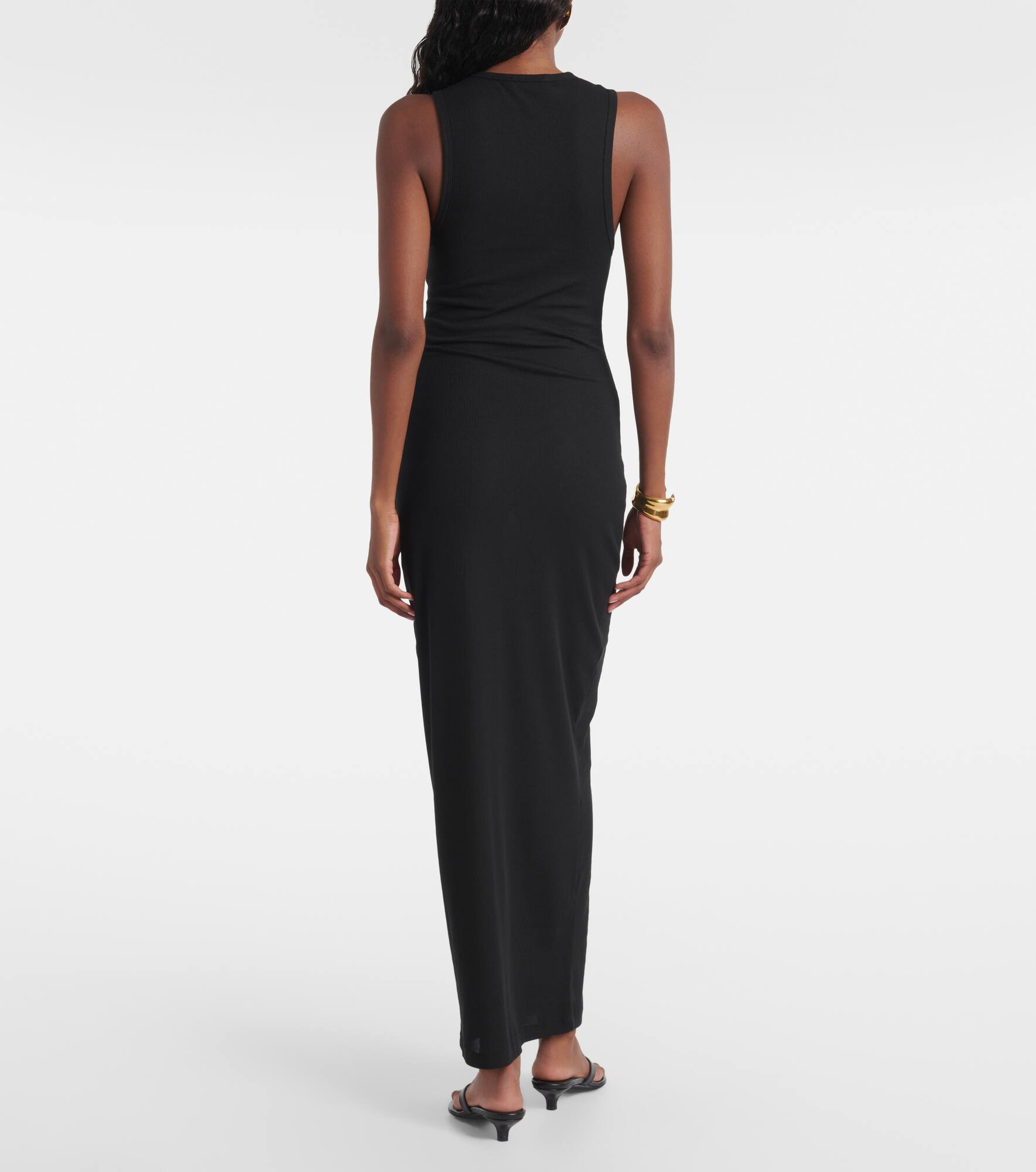 Racer cotton-blend maxi dress - 3