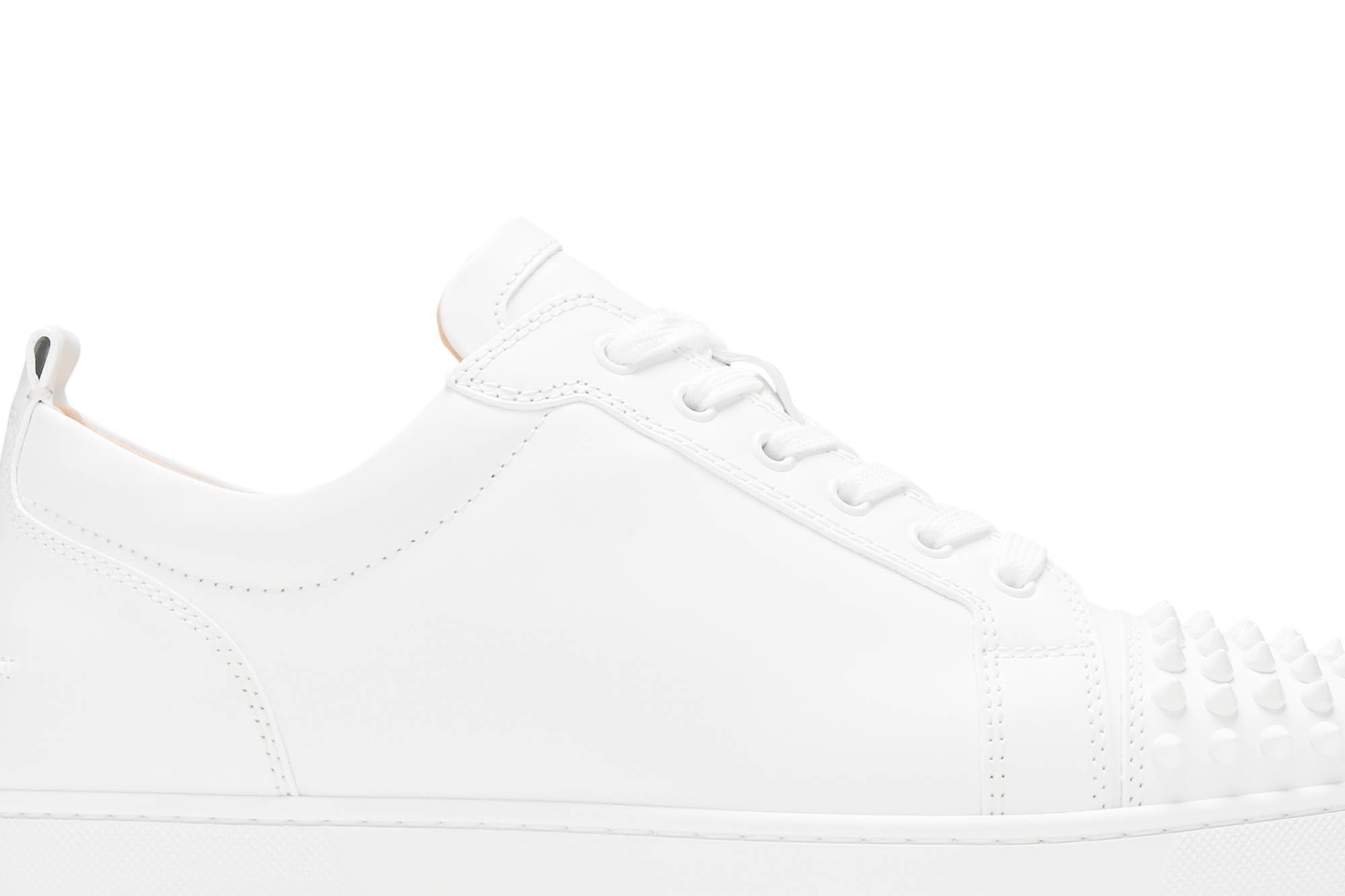 Christian Louboutin Louis Junior Spikes Flat Calf 'White' - 2