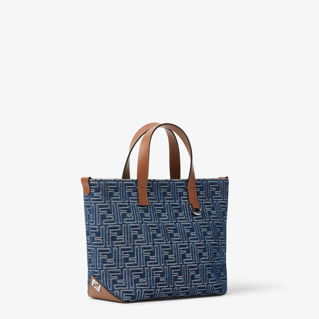フェンディ ffトート スモール FENDI FENDI】ロール スモール FFラフィア クロシェ クラッチ付 tote