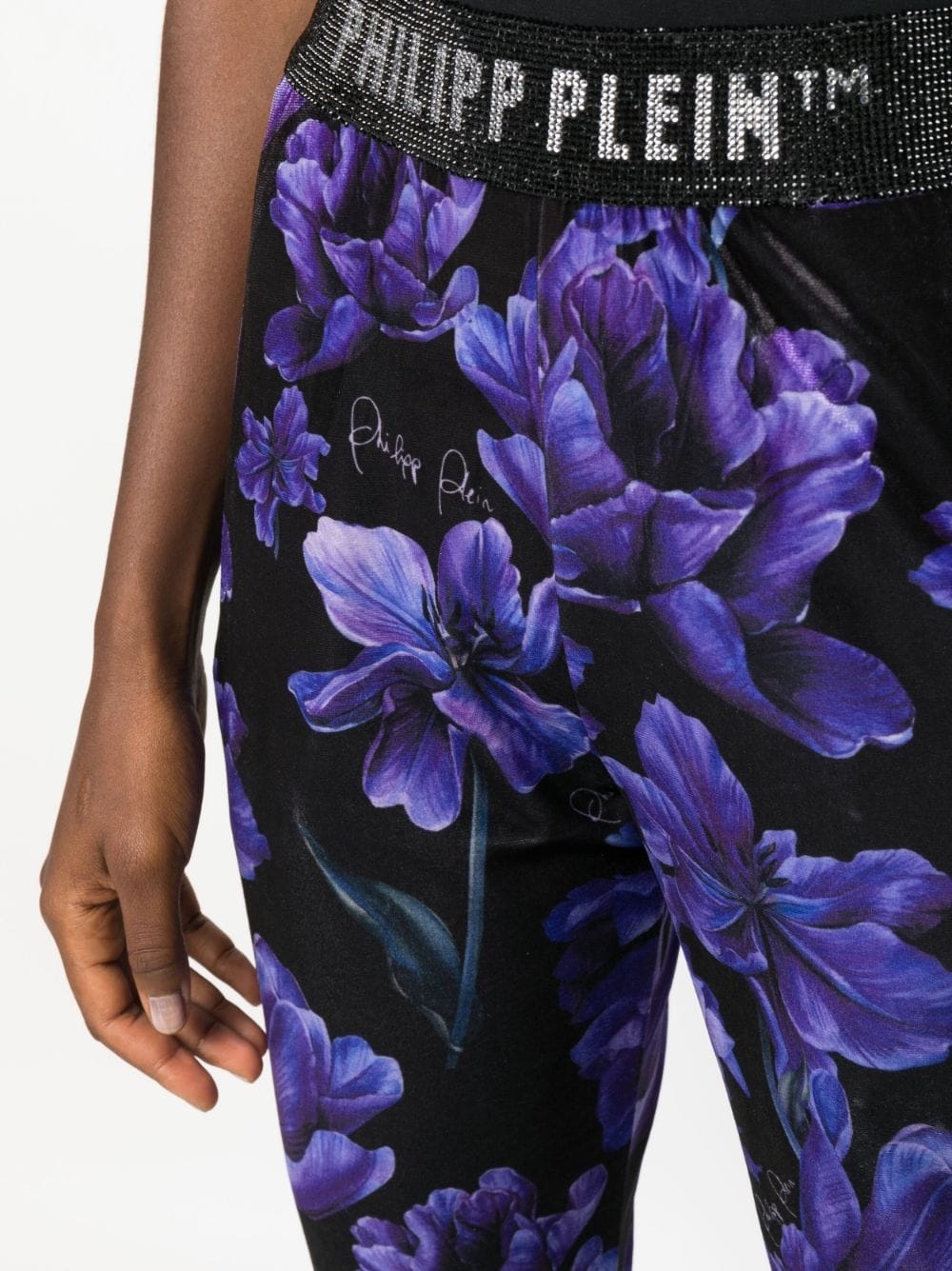 floral-print logo-appliqué track pants - 5