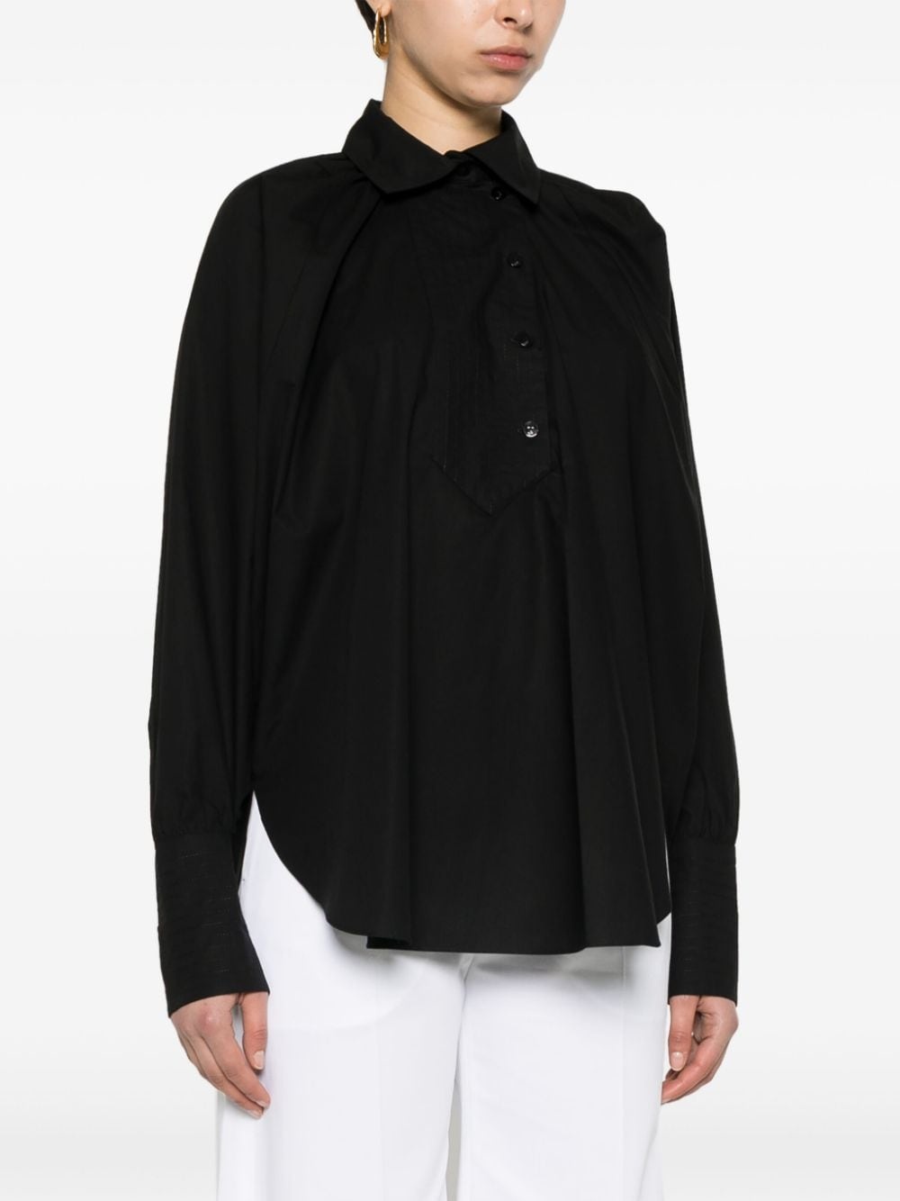 batwing-sleeve poplin shirt - 3