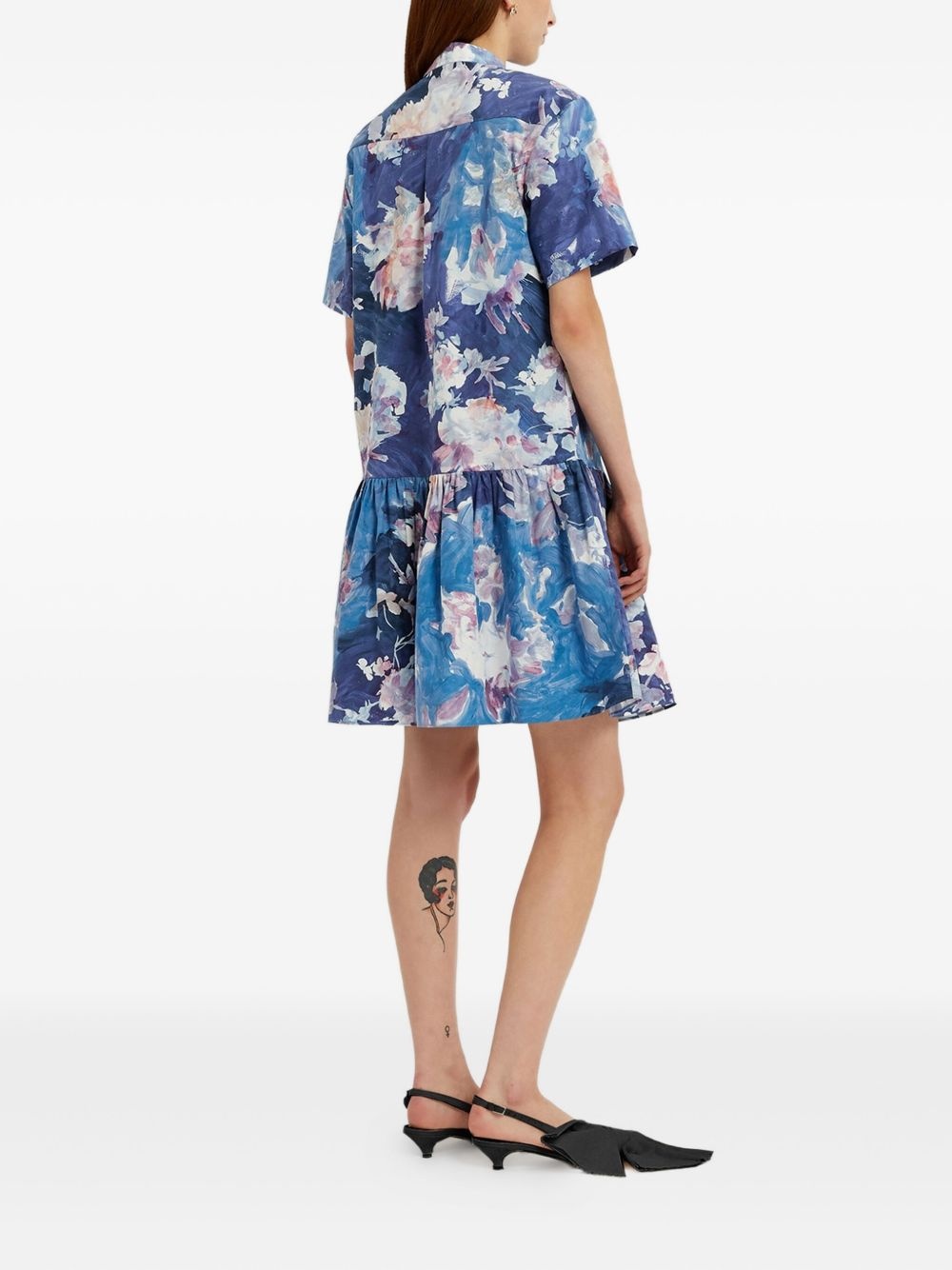 floral-print midi dress - 3