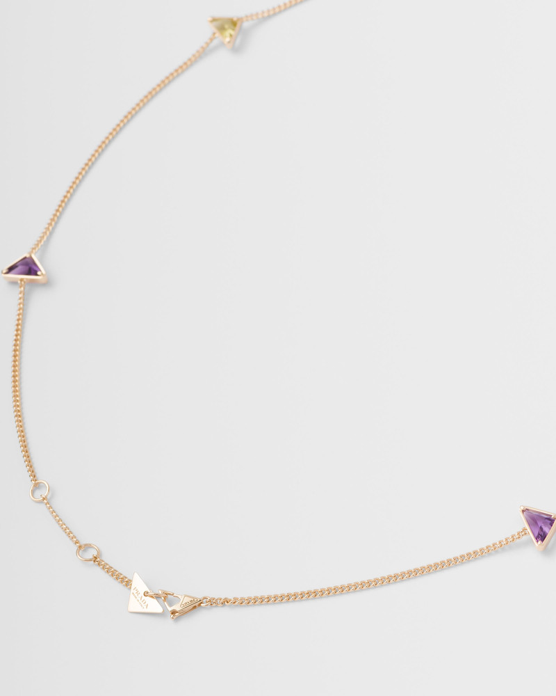 Eternal Gold necklace in yellow gold with semi-precious stones 4
