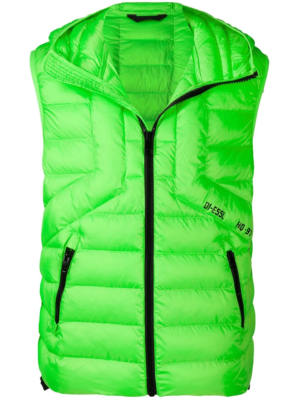 quilted hooded gilet - 1