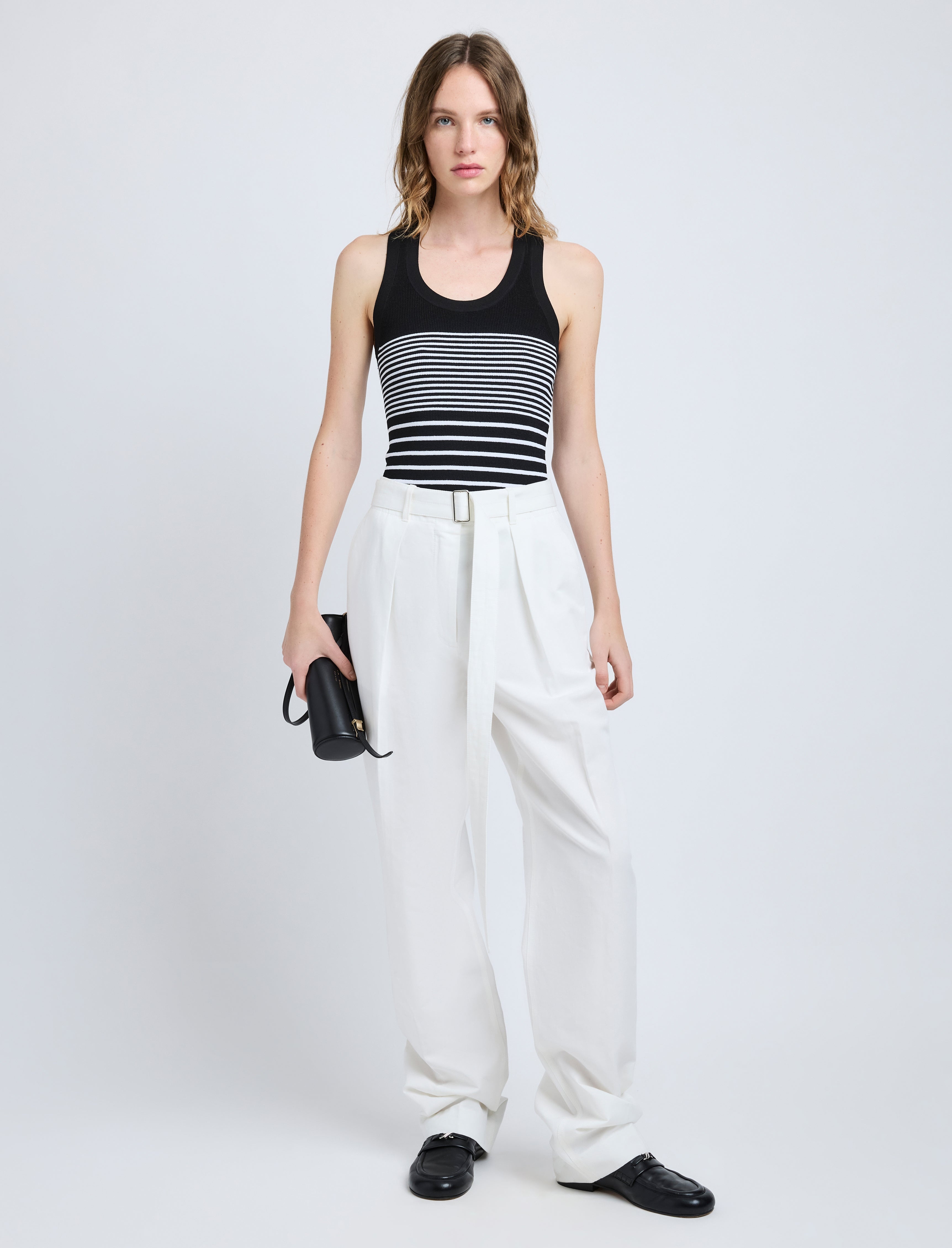Vera Pant in Cotton Linen Suiting - 2